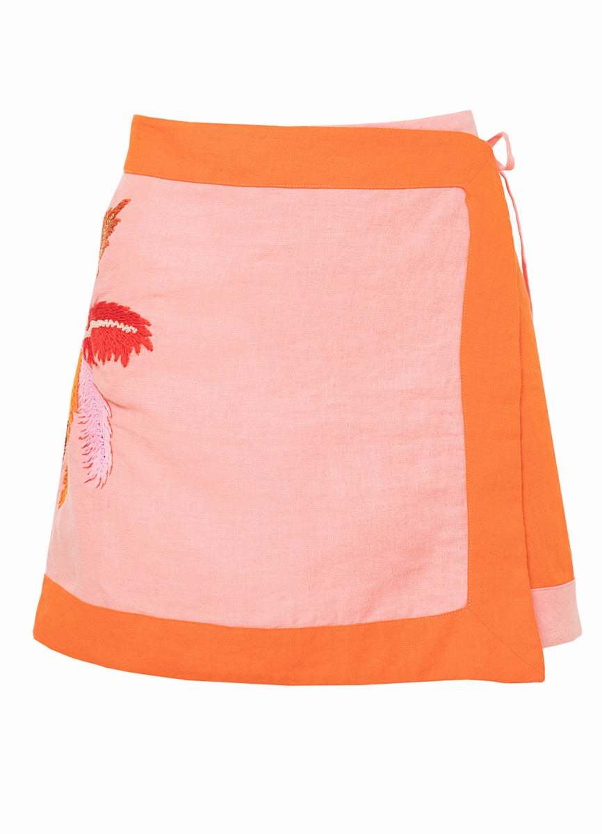 Maaji Pink Canvas Celestia Short Skirt