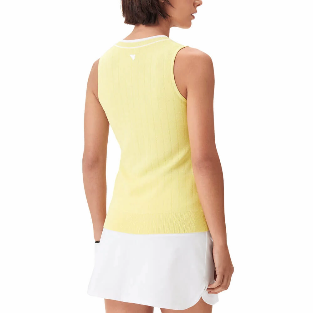 Macade Ana Sleeveless V-Neck Golf Vest Yellow - SS25 Women