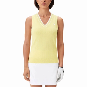 Macade Ana Sleeveless V-Neck Golf Vest Yellow - SS25 Women