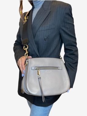 Marc Jacobs Grey Leather Recruit Crossbody