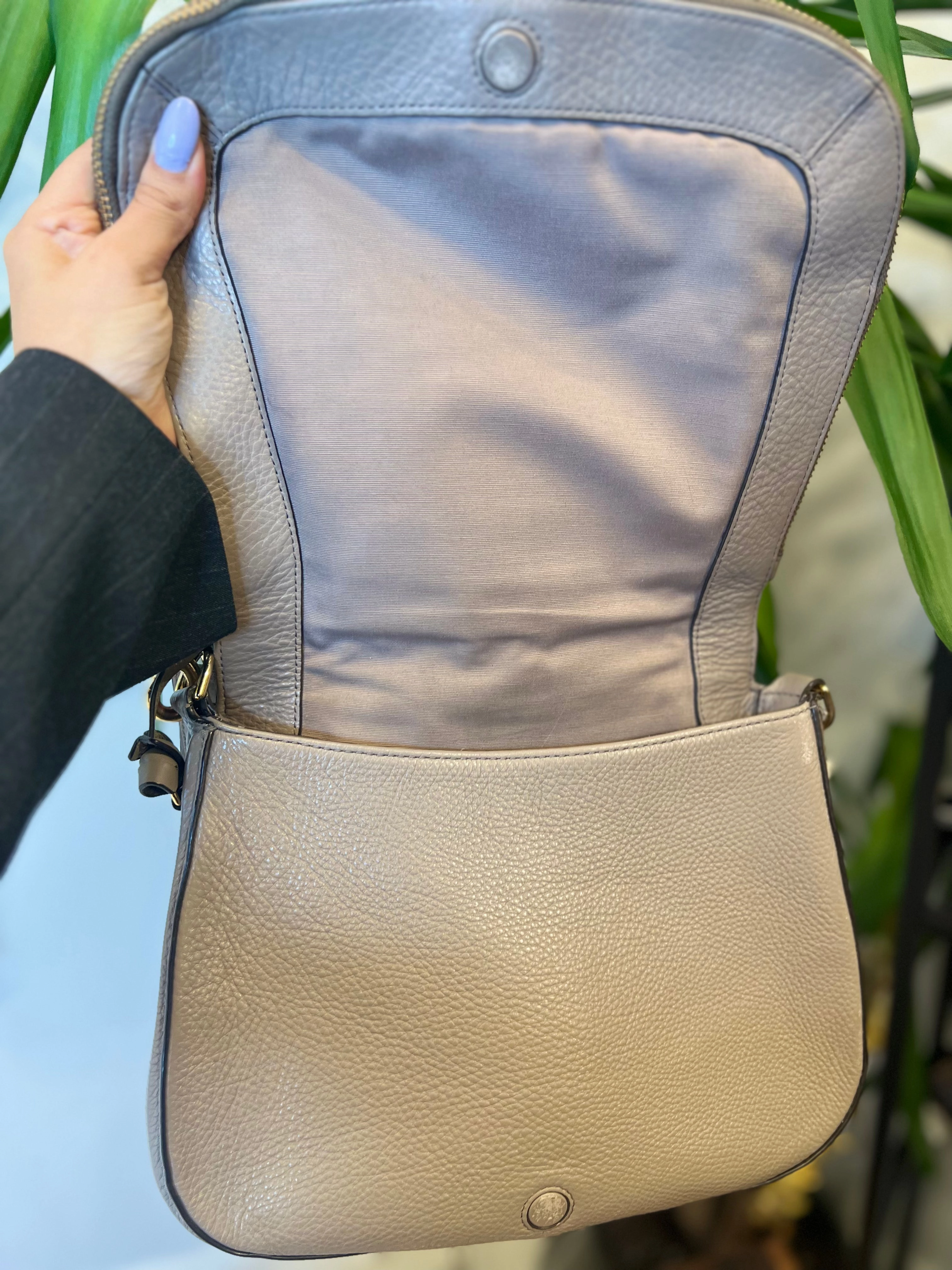 Marc Jacobs Grey Leather Recruit Crossbody