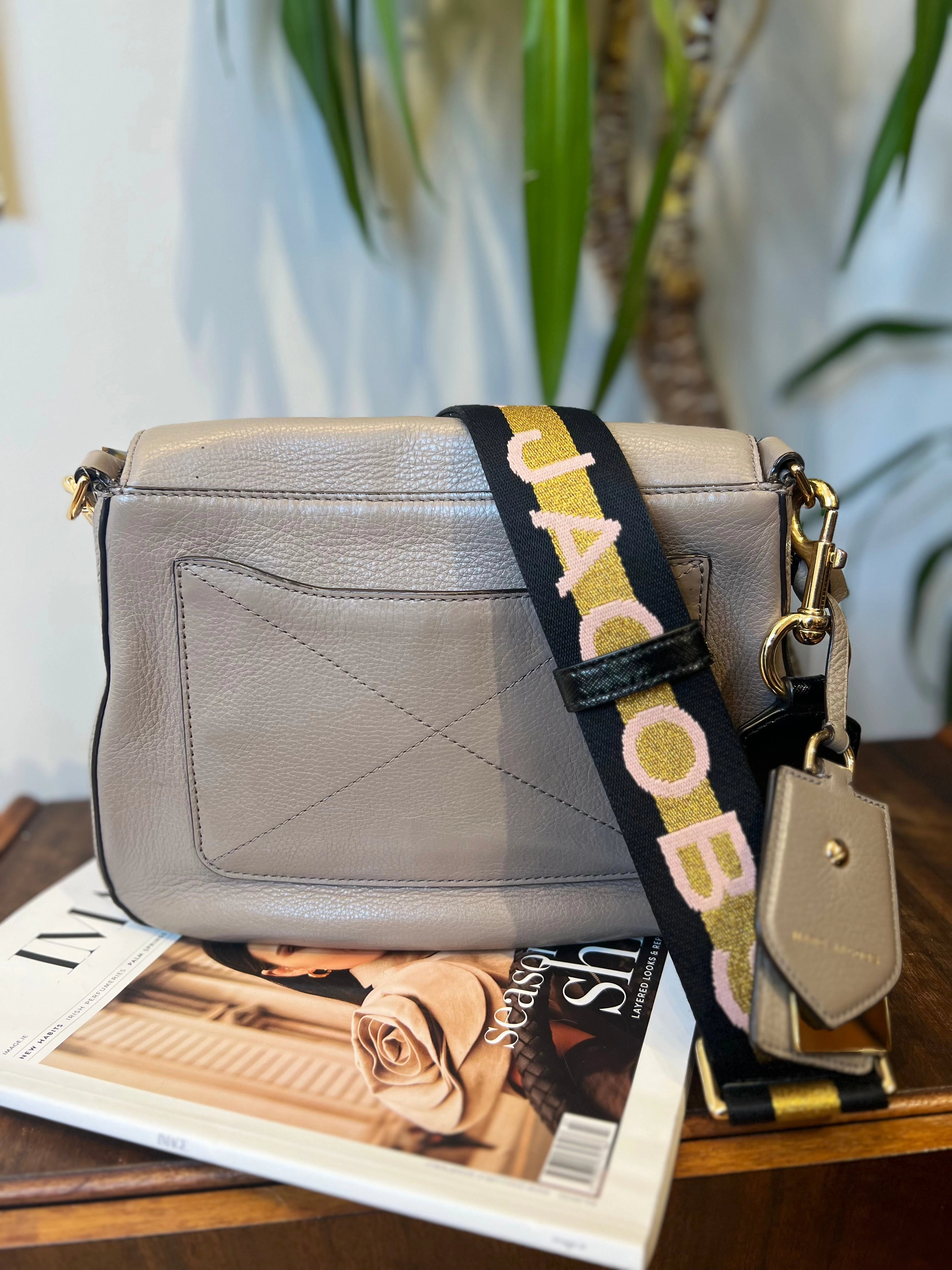 Marc Jacobs Grey Leather Recruit Crossbody