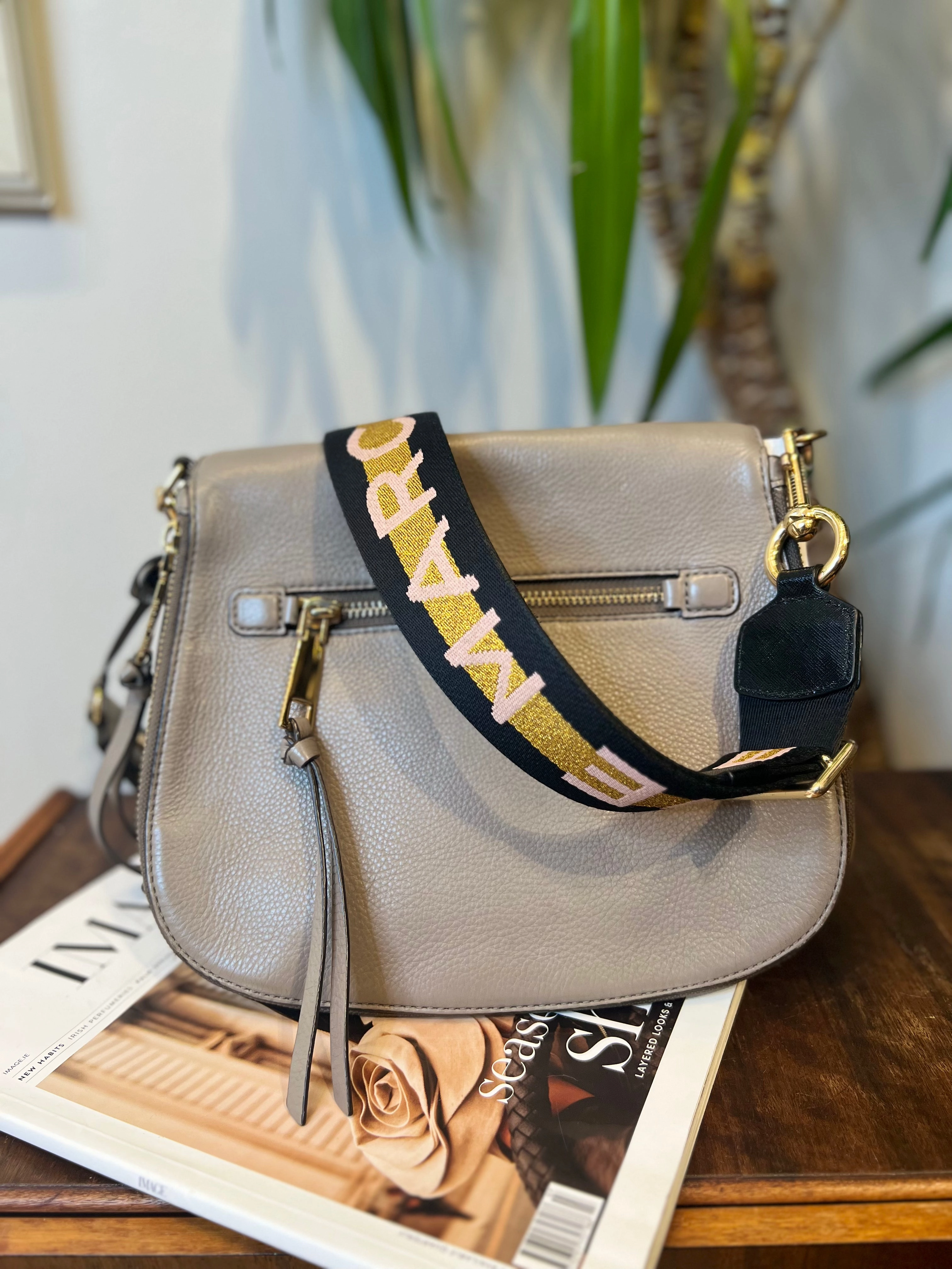 Marc Jacobs Grey Leather Recruit Crossbody
