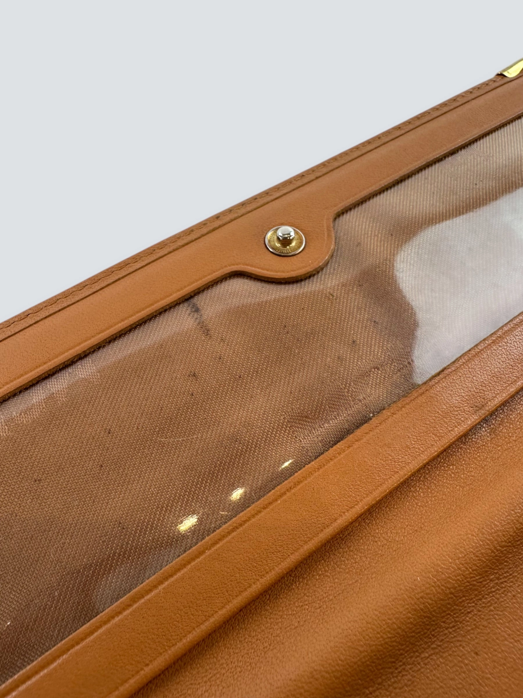 MCM Tan Canvas Trifold Wallet