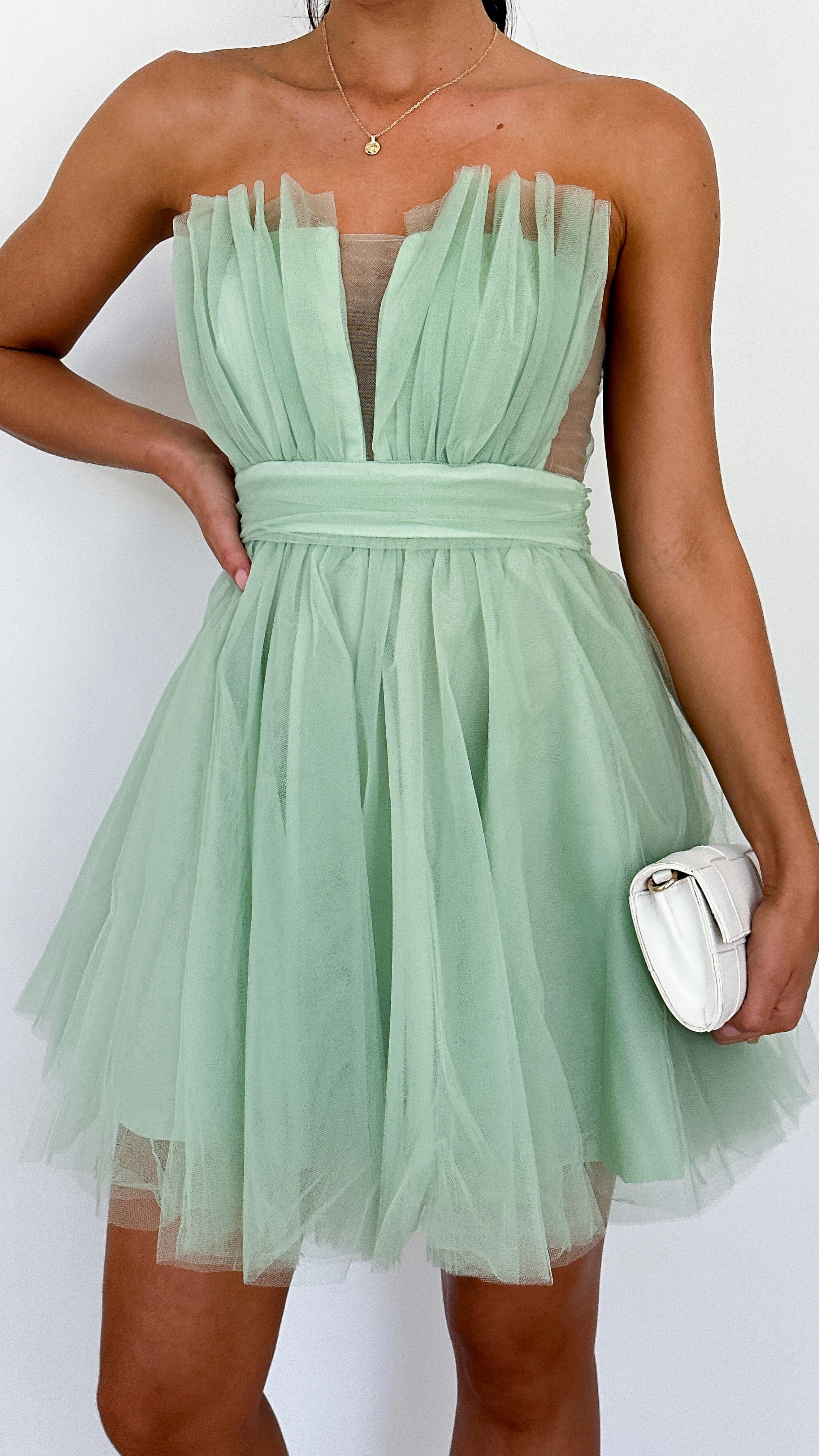 Mylee Mini Dress - Sage