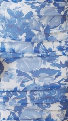 Natalia Midi Dress - Blue Floral
