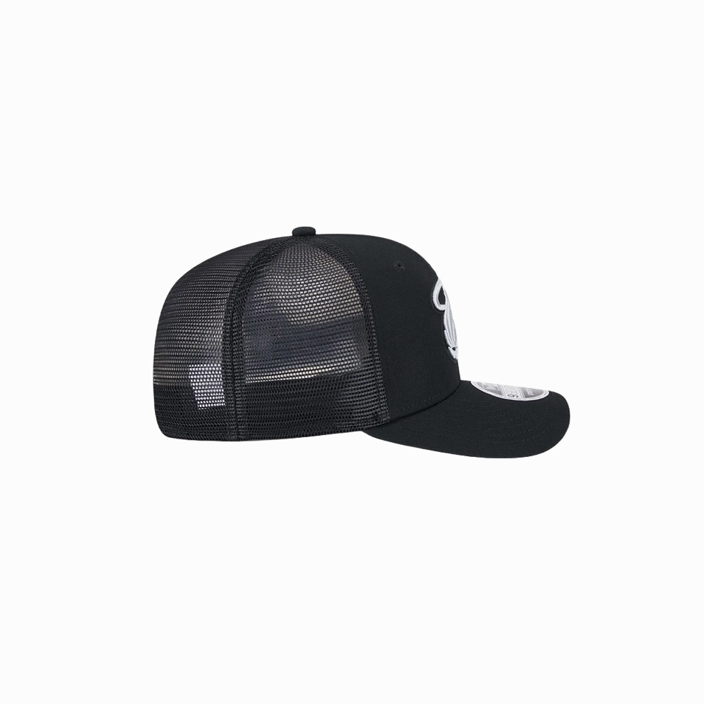 New Era Miami HEAT Black Canvas Stretch Snapback