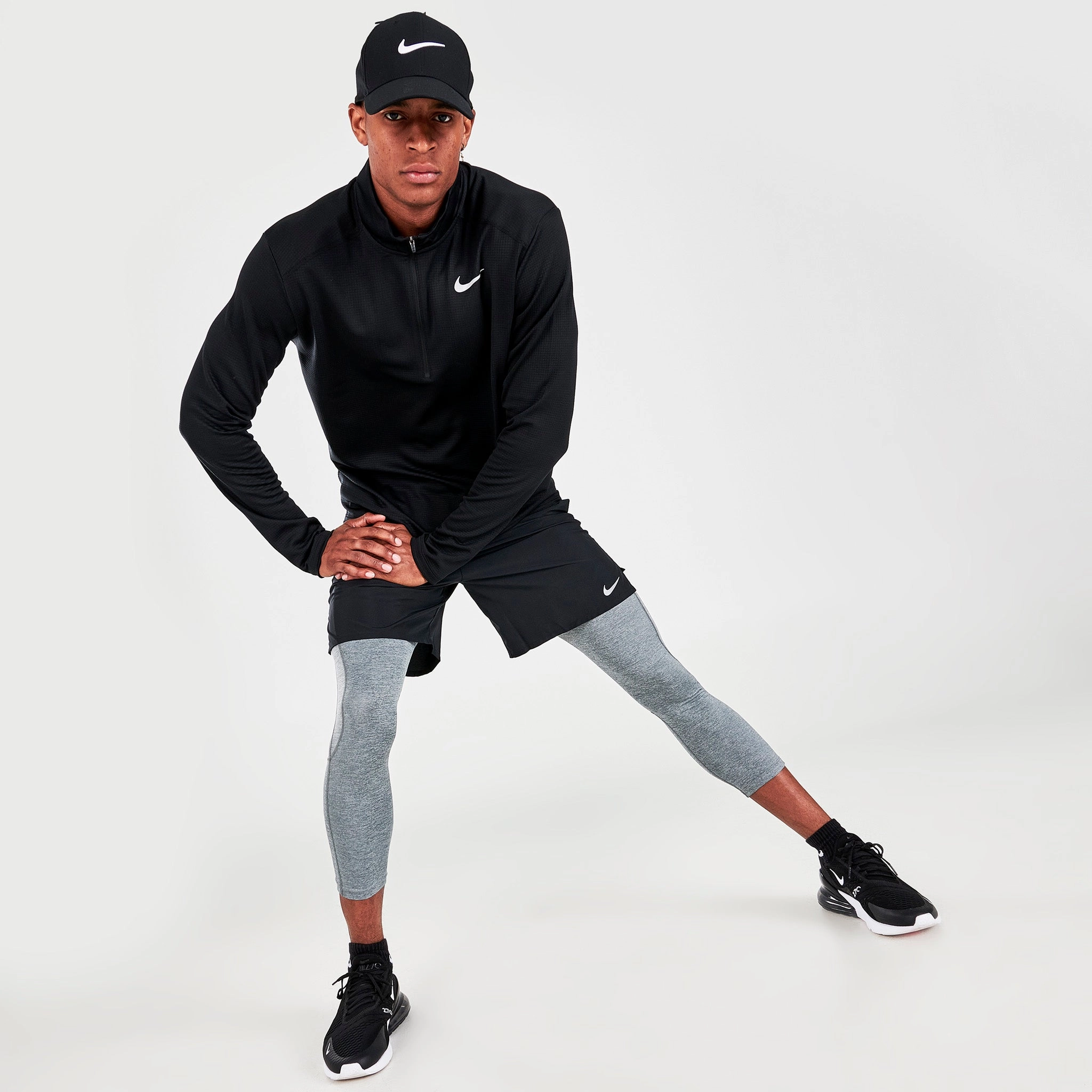 Nike Pacer Half-Zip Running Shirt Black / Black - Reflective Silver