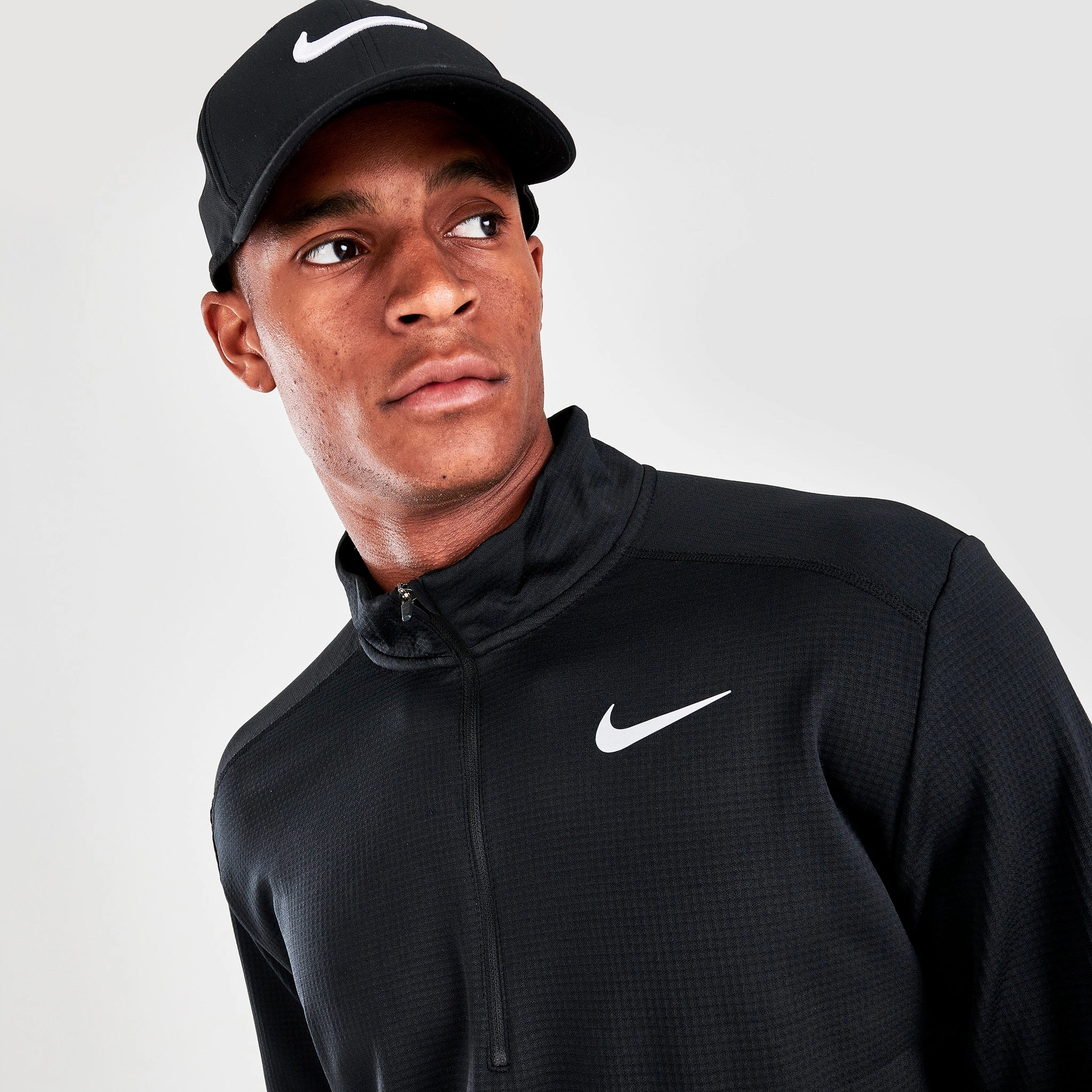 Nike Pacer Half-Zip Running Shirt Black / Black - Reflective Silver