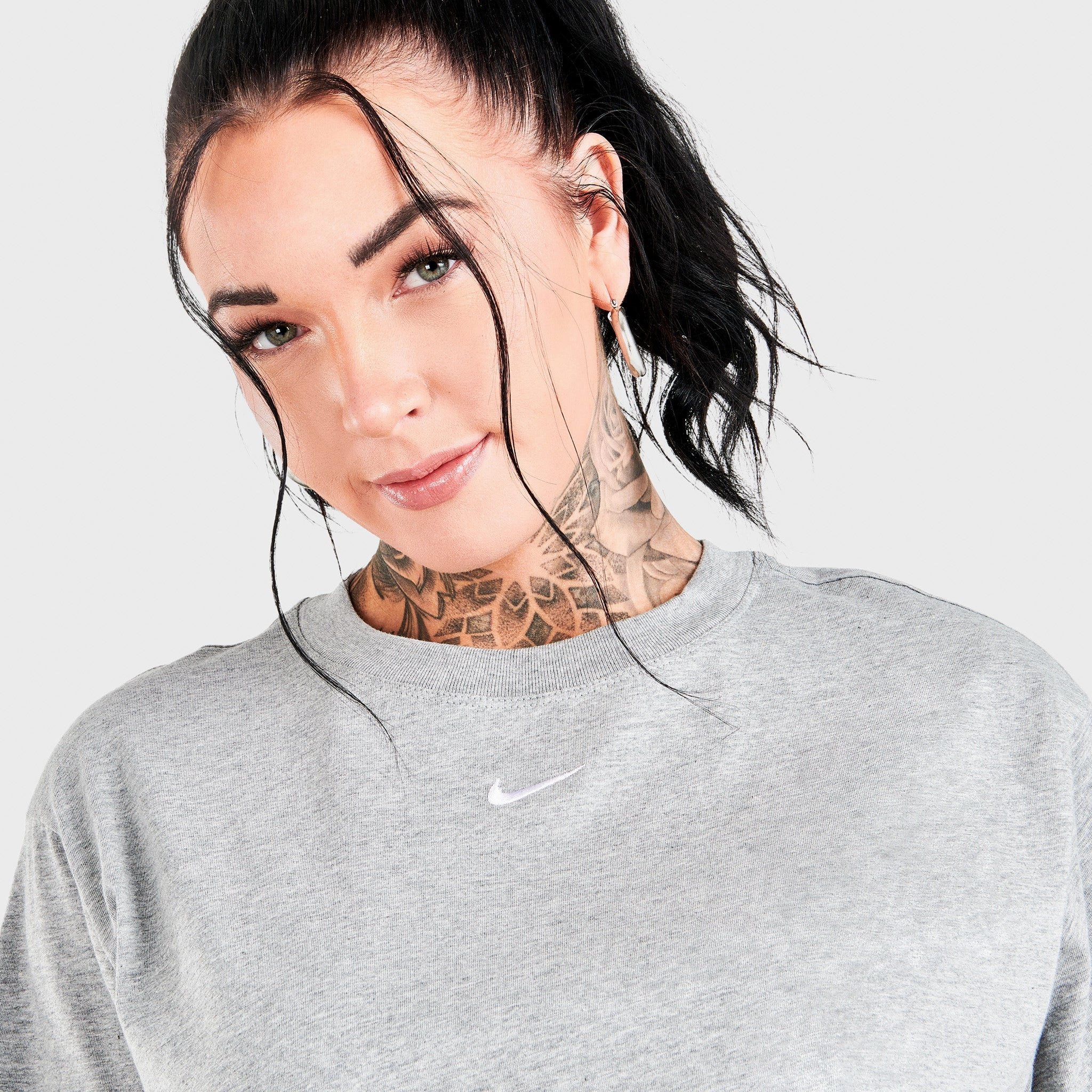 Nike Sportswear Women's Essential T-shirt Dark Grey Heather / White