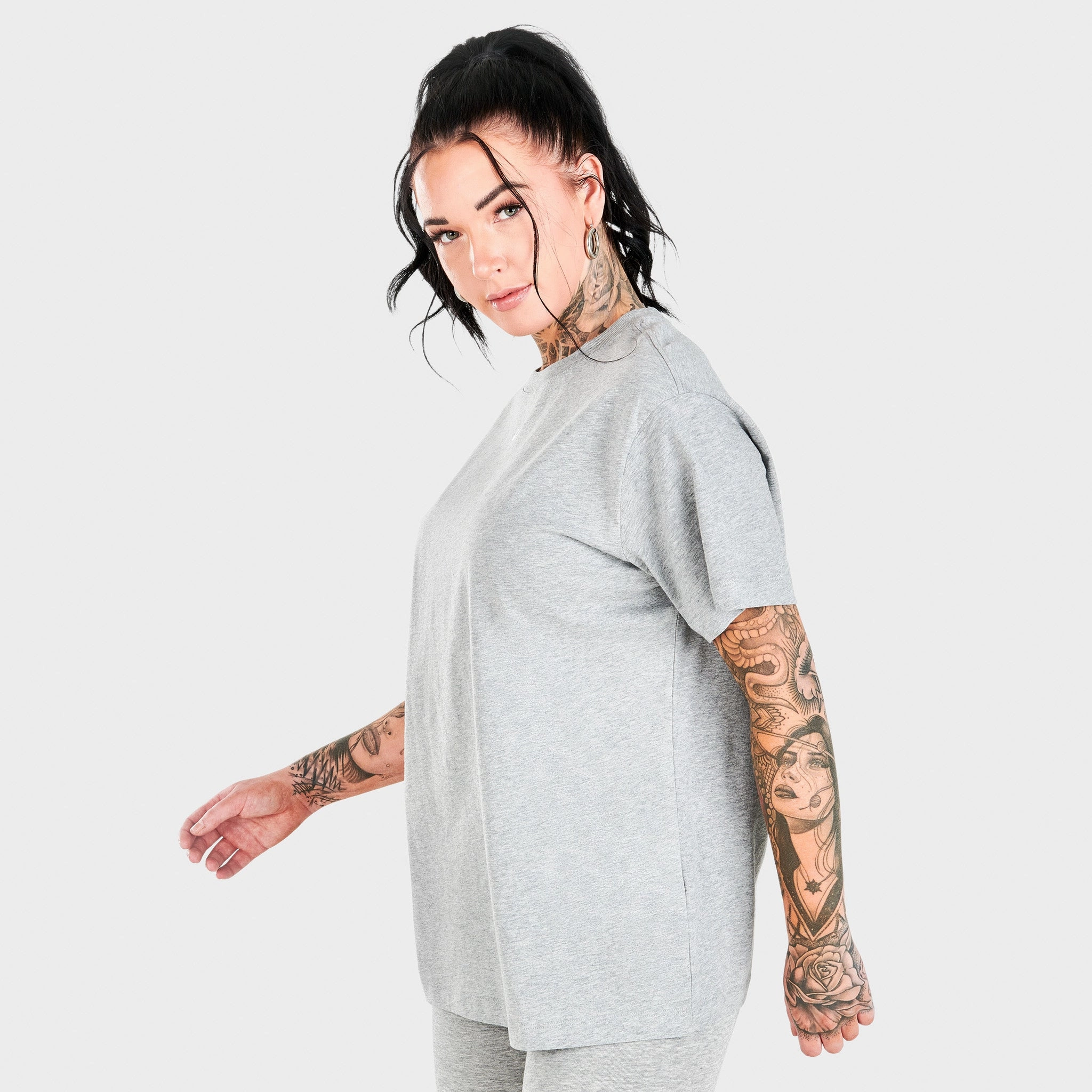 Nike Sportswear Women's Essential T-shirt Dark Grey Heather / White