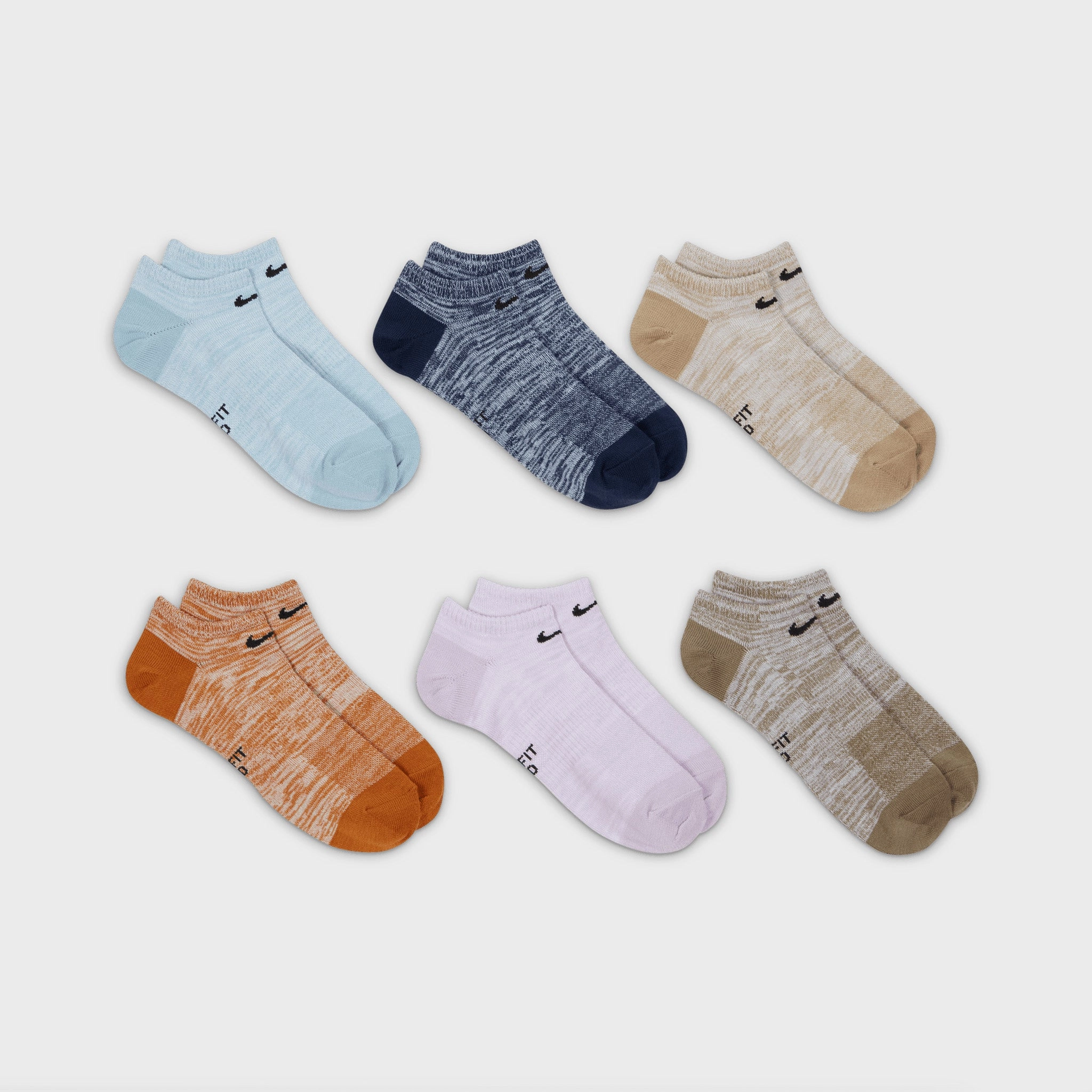 Nike Women's Lightweight No-Show Training Socks (6 Pack) / Multi-colour