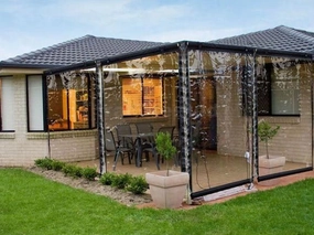 Outdoor Patio Blind Clear PVC 120 x 240cm
