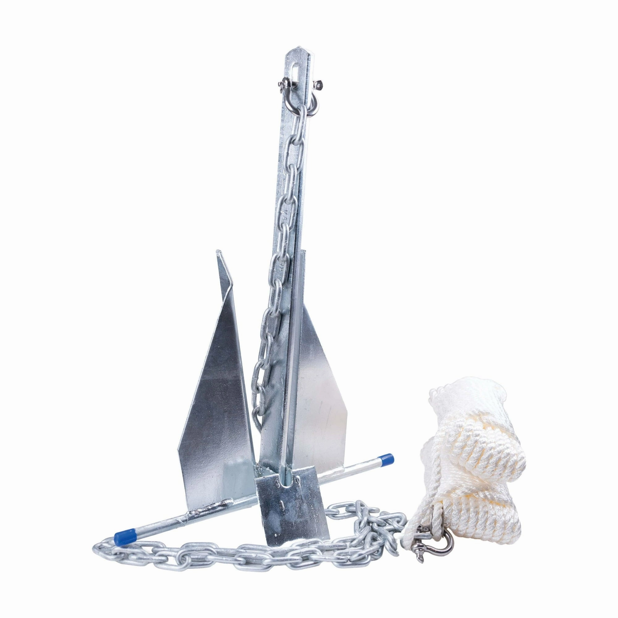Ozark Trail OTFAK-8 Galvanized Steel 8Lb Fluke Anchor Kit With Shackles, Anchor Chain & Anchor Rope