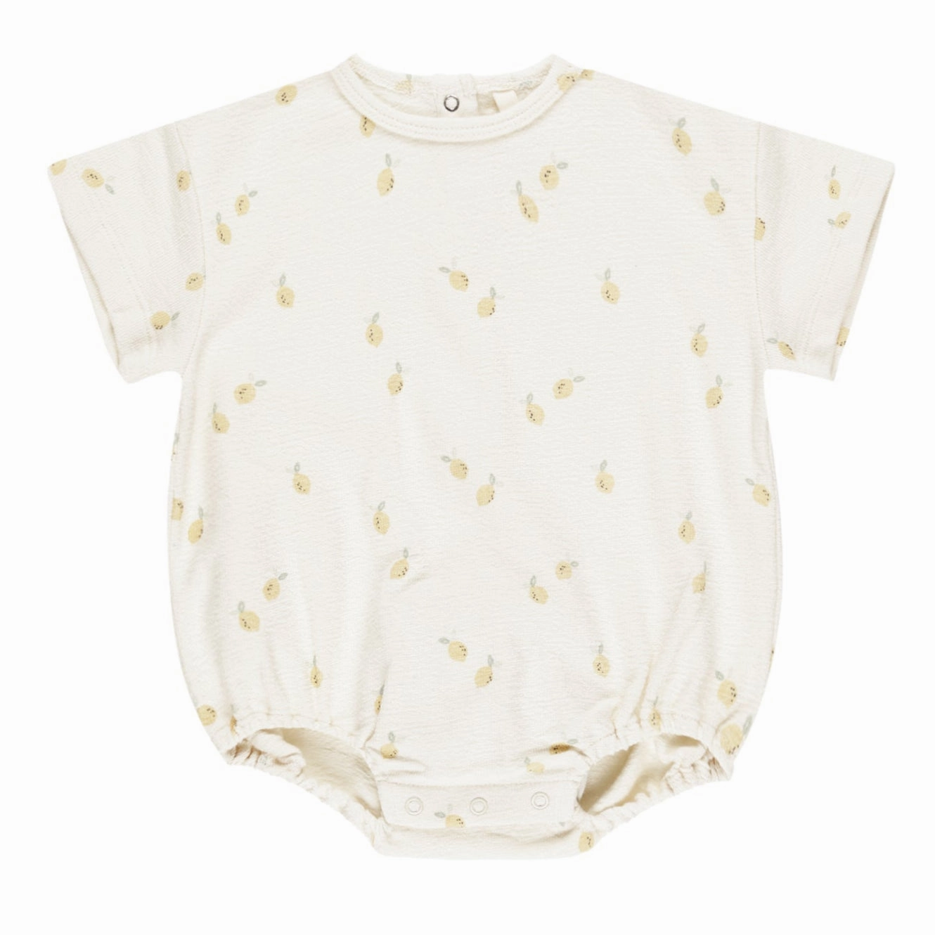 Relaxed Short Sleeve Bubble Romper - Lemons
