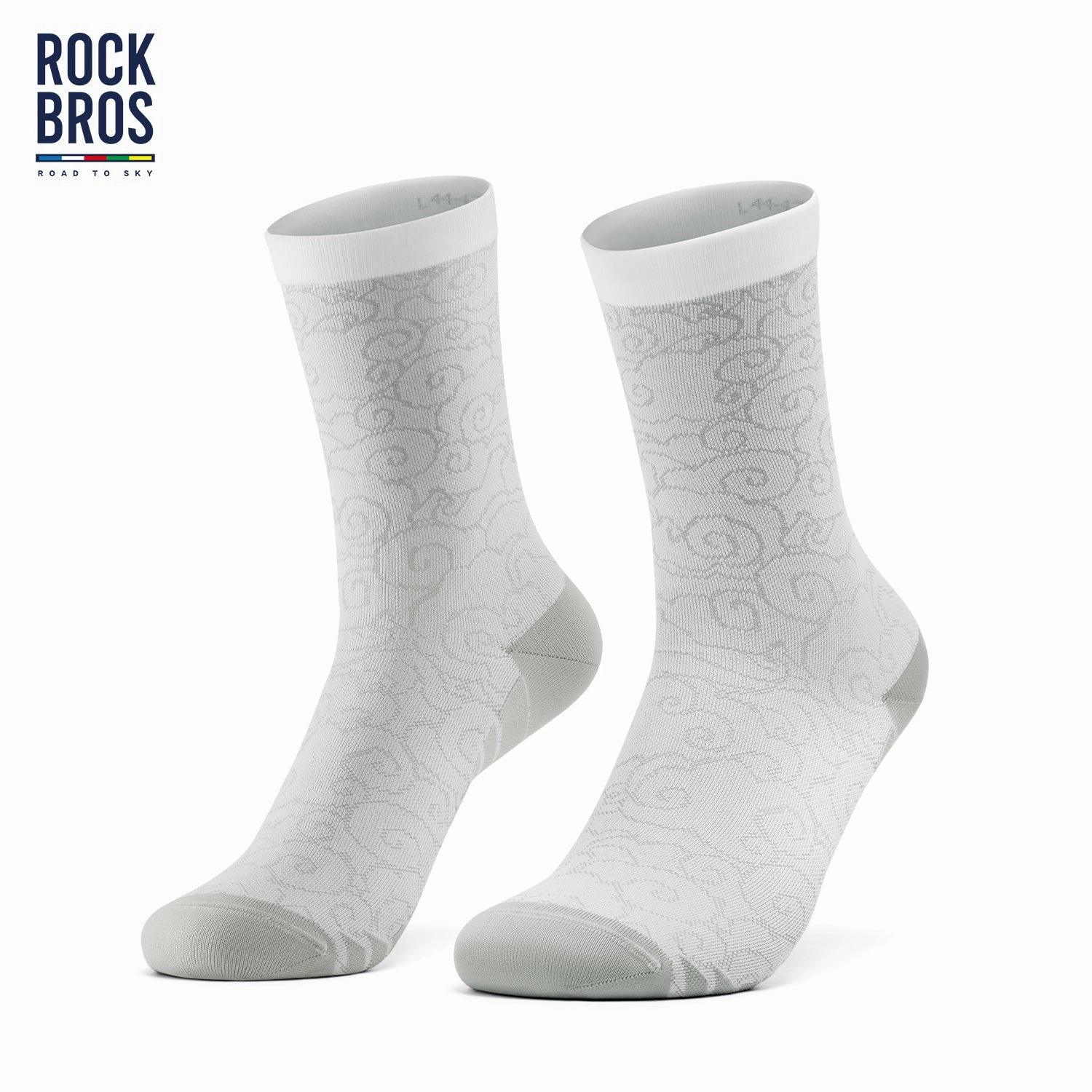 ROCKBROS Road to Sky Bike Socks Breathable Fabric Antibacterial Long Ride Cushioned
