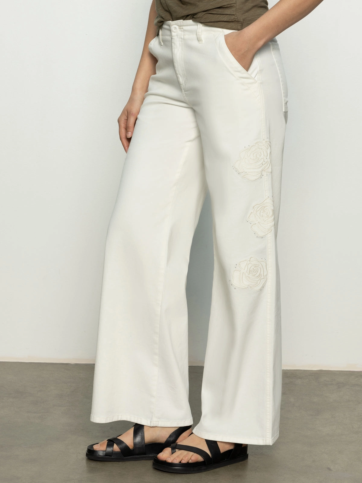 Rosette Army High Rise Pant Powdered Sugar