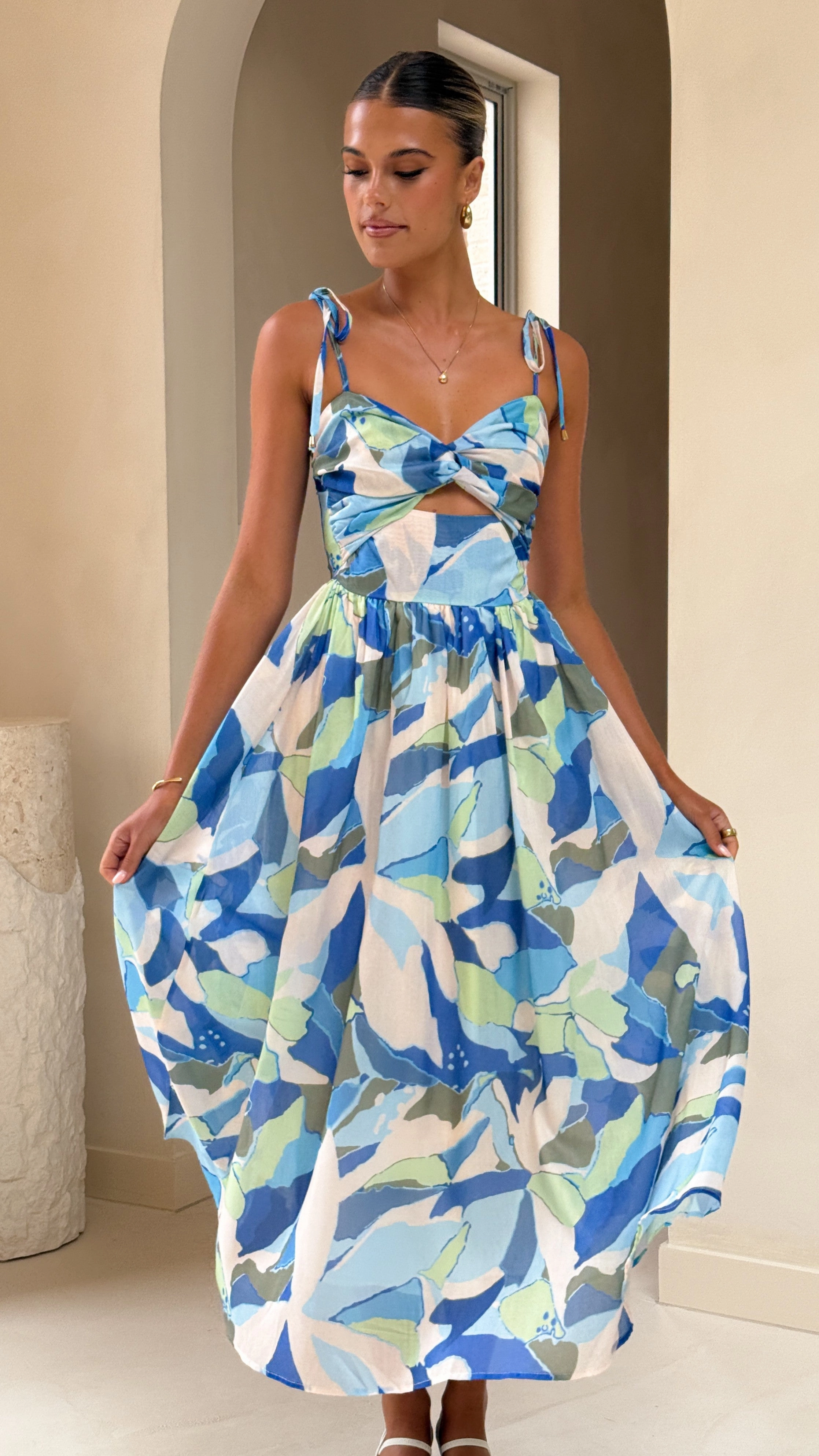 Saila Maxi Dress - Blue Print