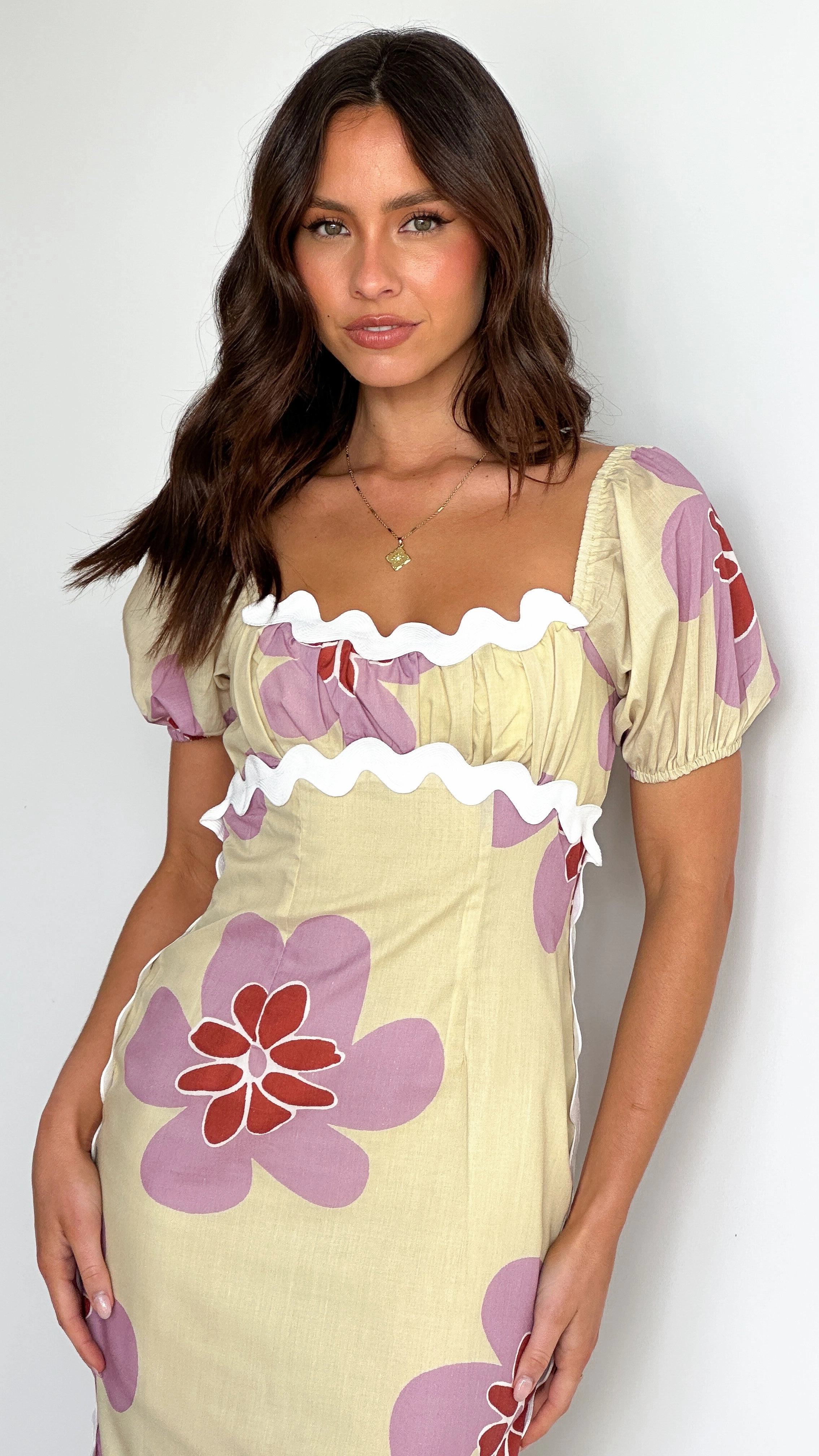 Seneca Maxi Dress - Butter/Pink Floral