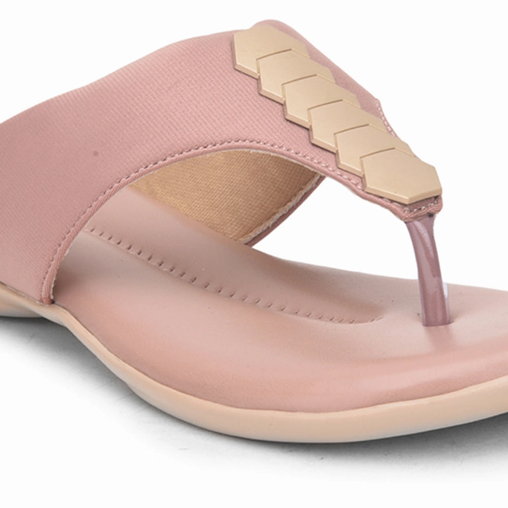 Senorita Formal Pink Flat Slipper For Women MK-201 By Liberty