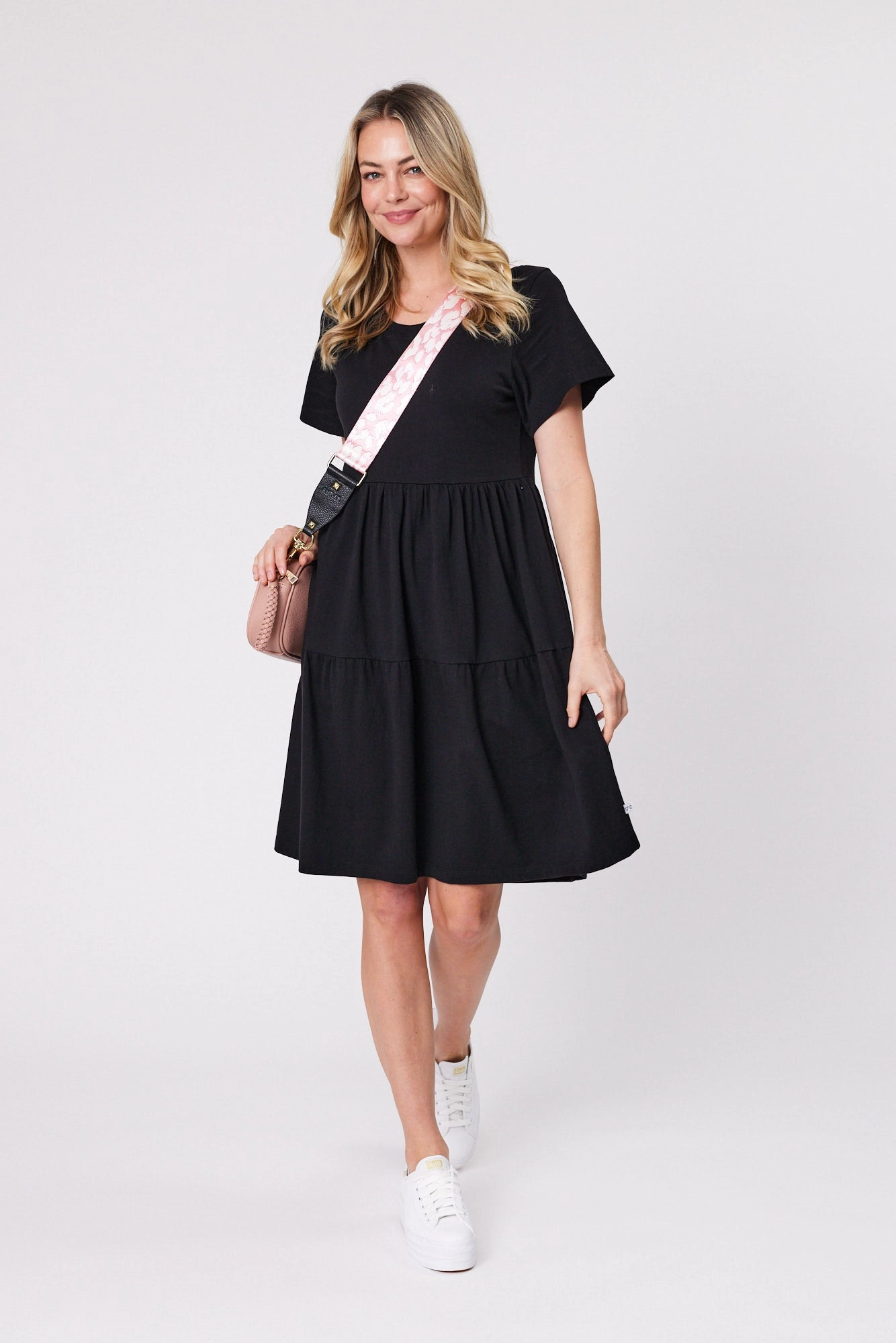 Shine On Essentials Empire Line Dress Black