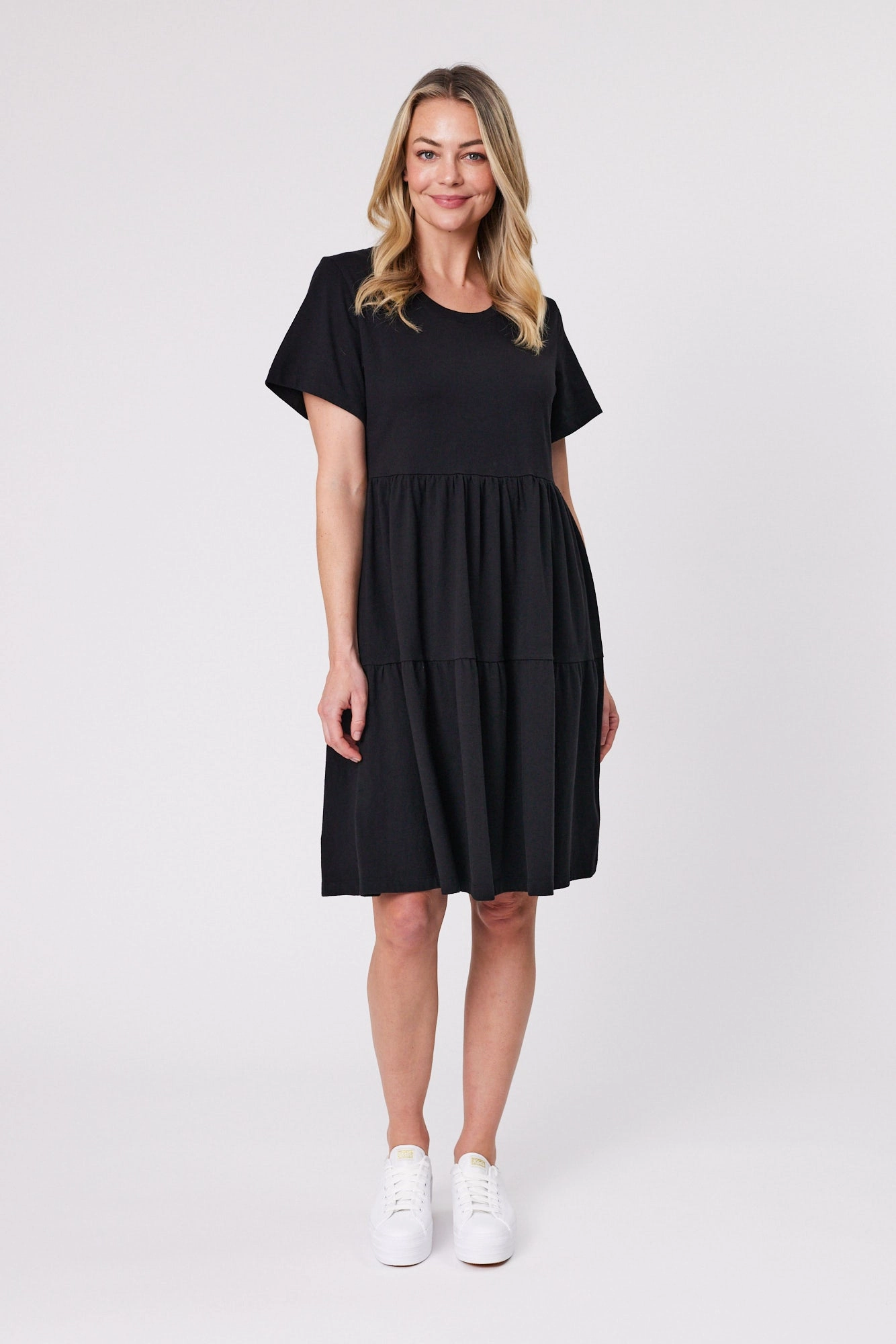 Shine On Essentials Empire Line Dress Black