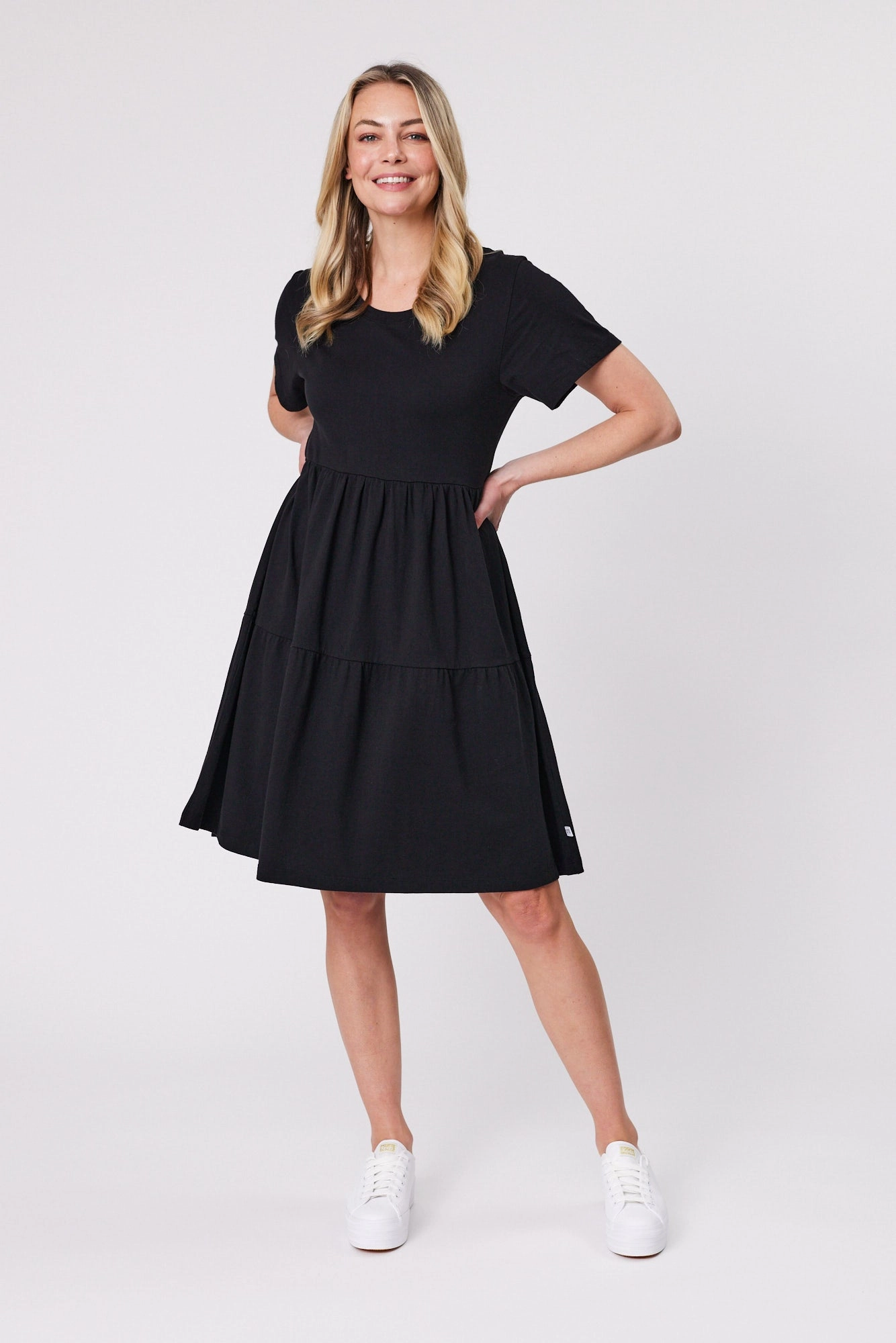 Shine On Essentials Empire Line Dress Black