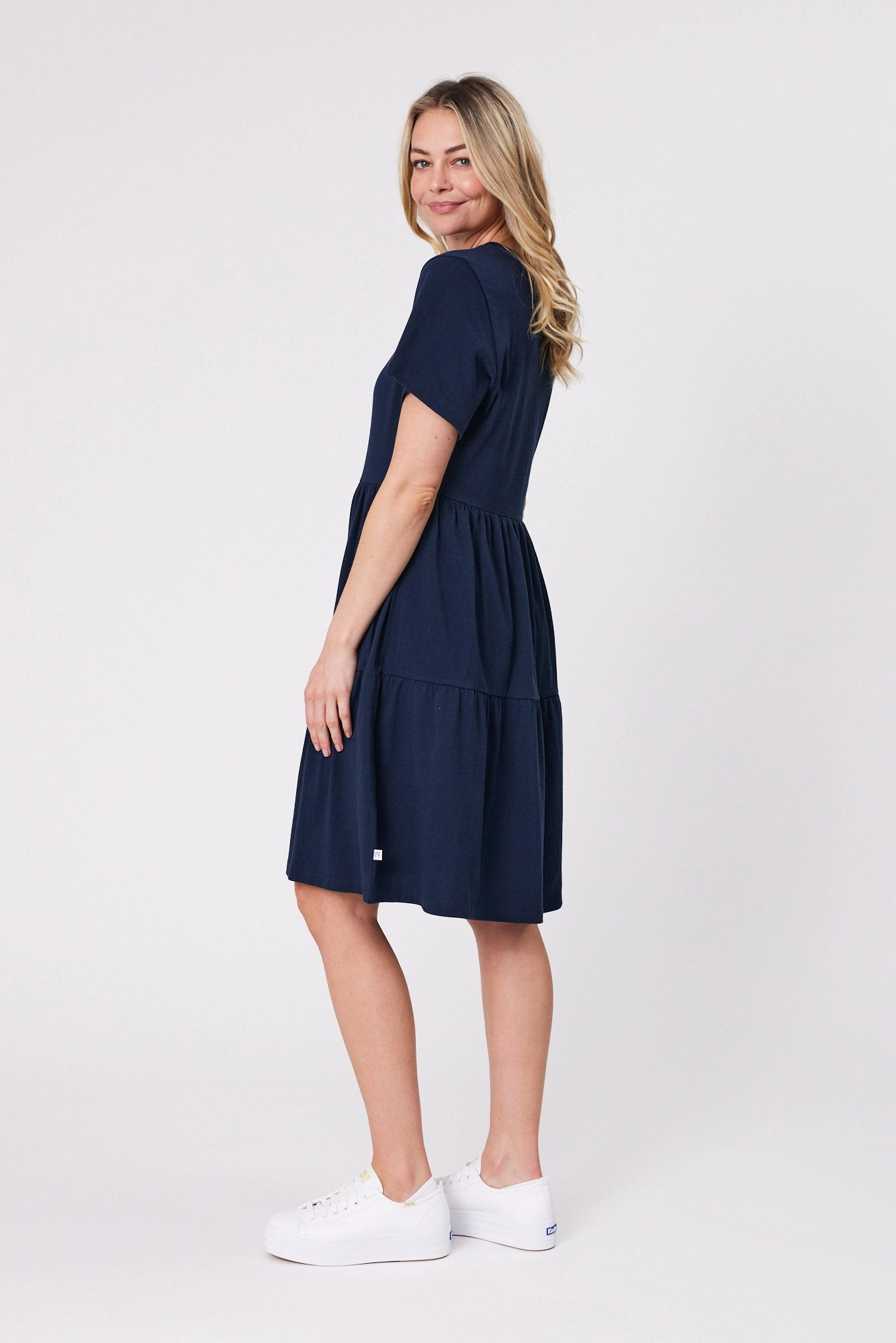Shine On Essentials Empire Line Dress Navy
