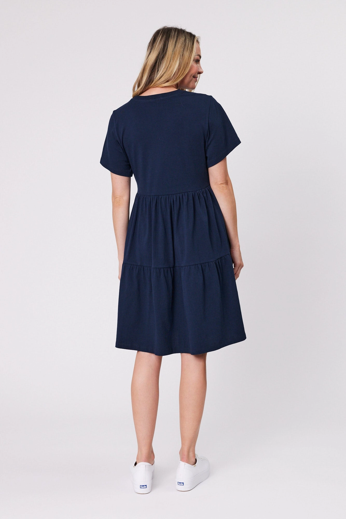 Shine On Essentials Empire Line Dress Navy