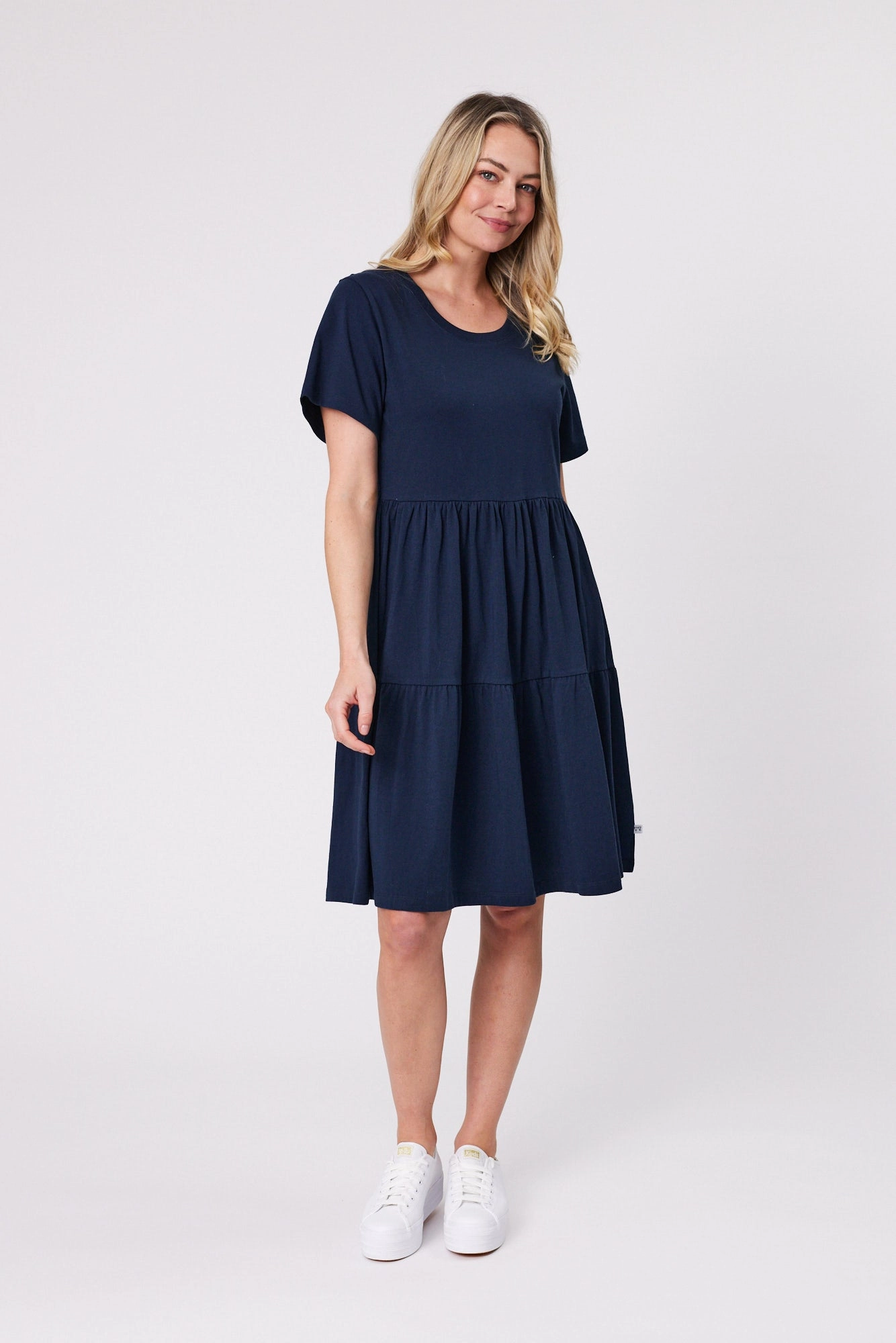 Shine On Essentials Empire Line Dress Navy