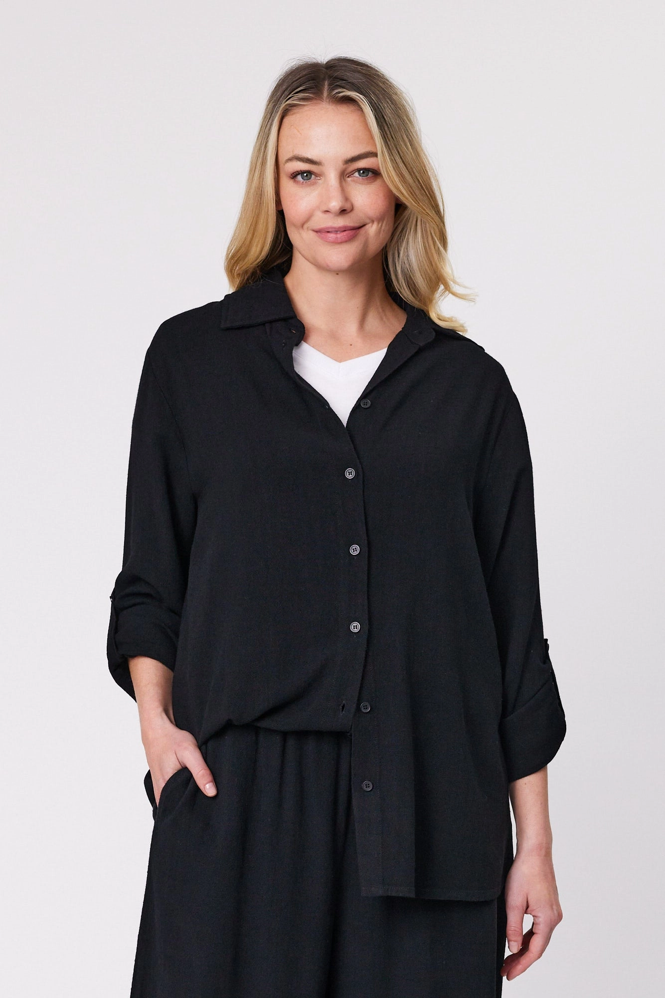 Shine On Essentials L/S Shirt Black