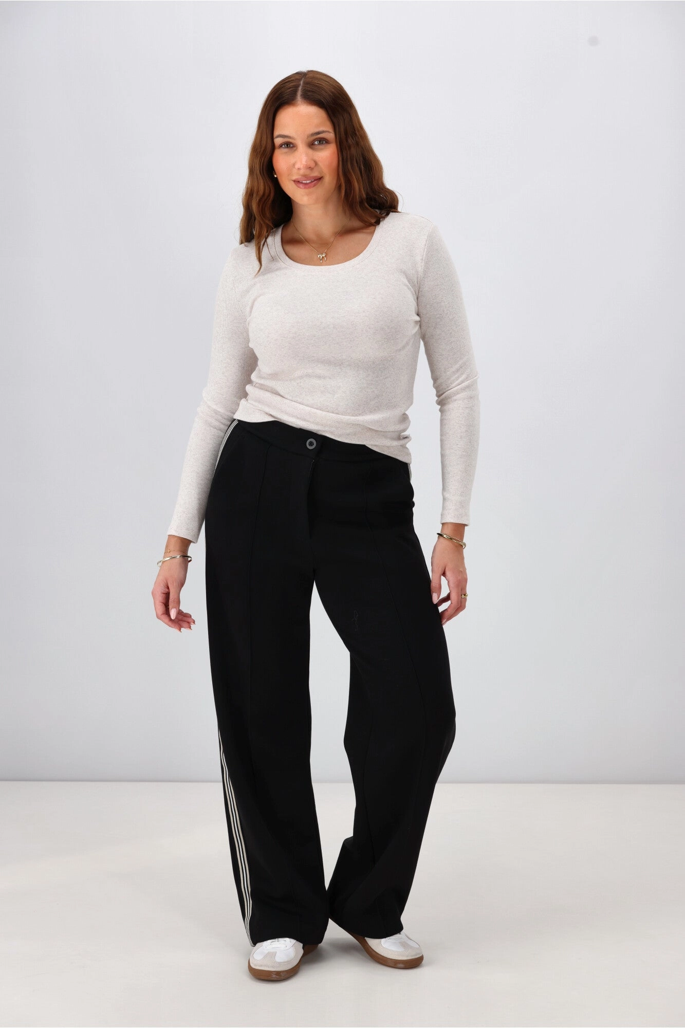 Shine On Label Kaz Ponti Pintuck Pant Black