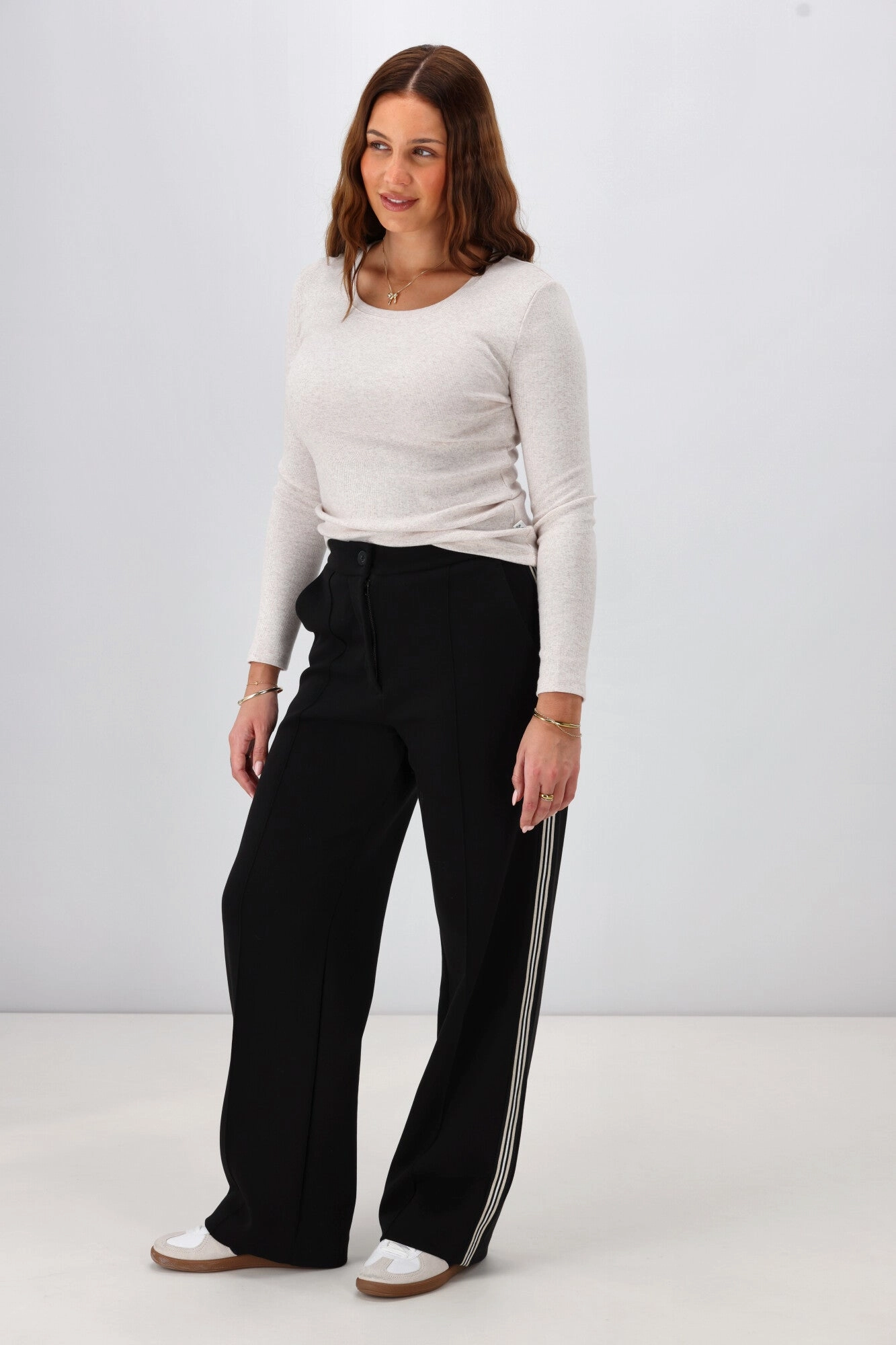Shine On Label Kaz Ponti Pintuck Pant Black