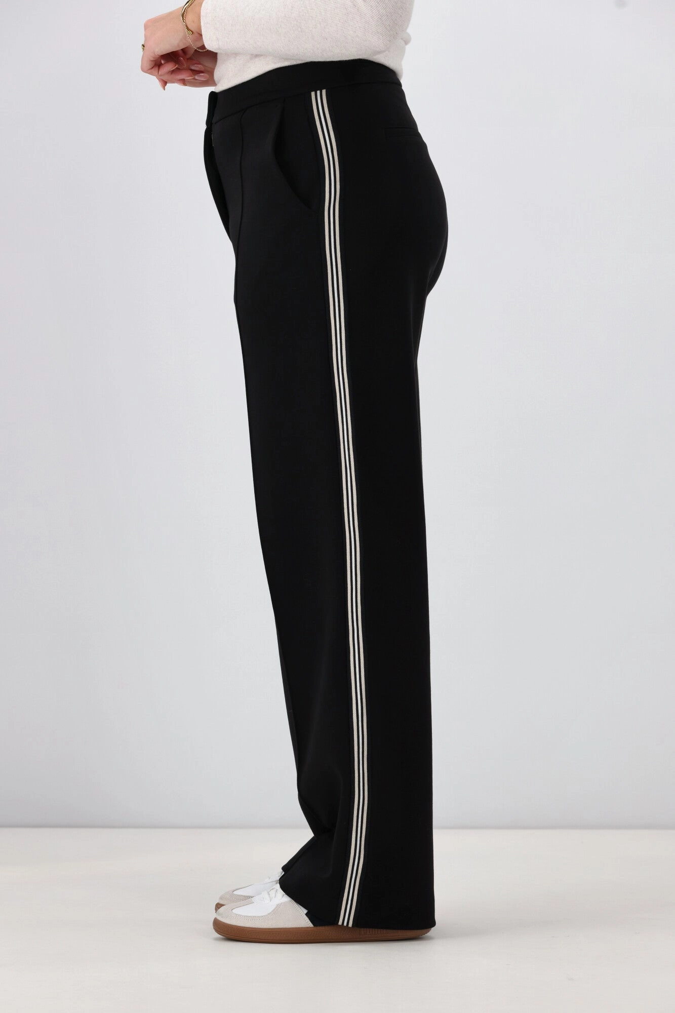 Shine On Label Kaz Ponti Pintuck Pant Black