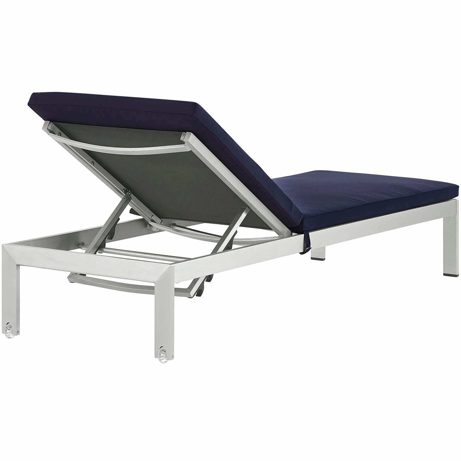 Shore 3 Piece Outdoor Patio Aluminum Chaise with Cushions by Modway