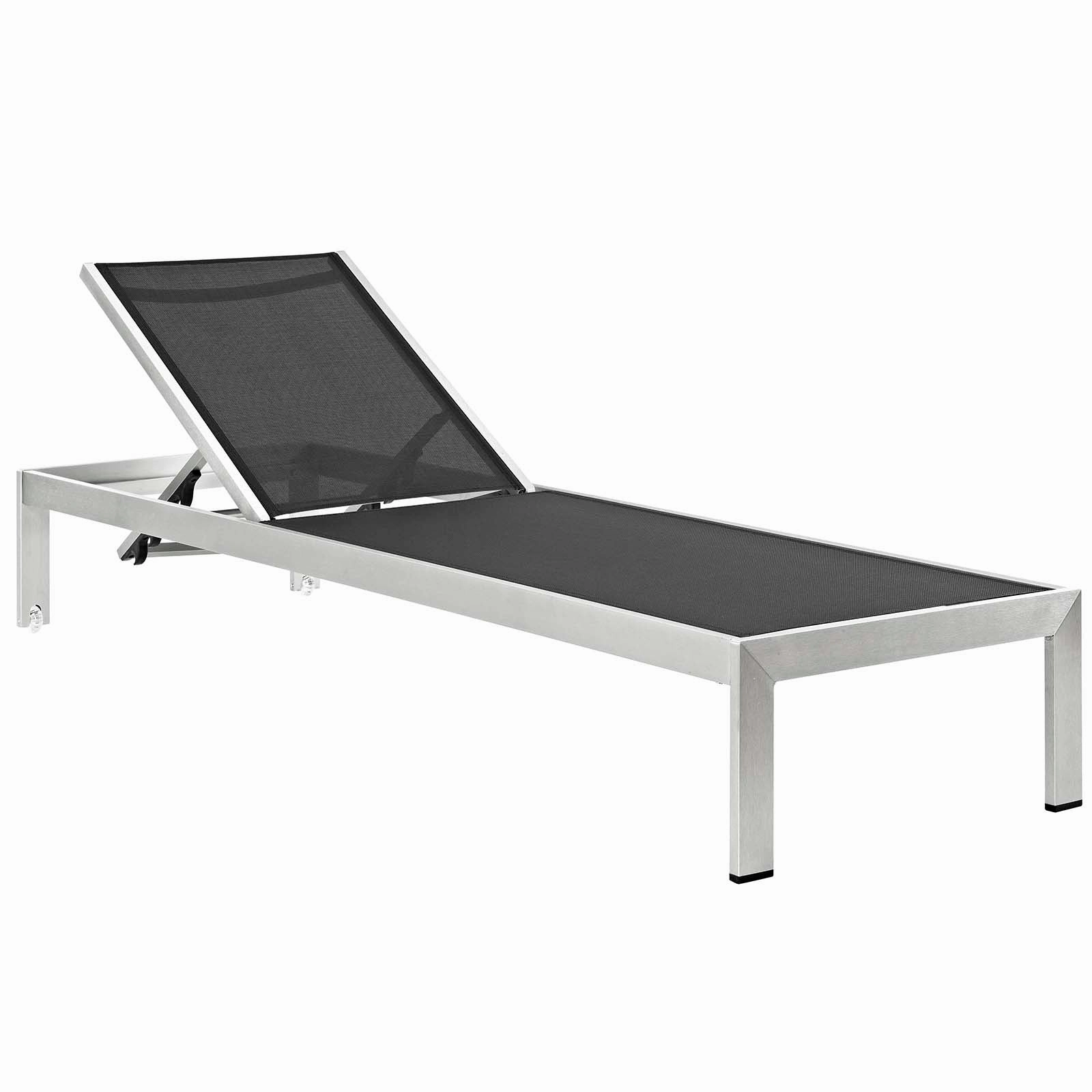 Shore 3 Piece Outdoor Patio Aluminum Chaise with Cushions by Modway