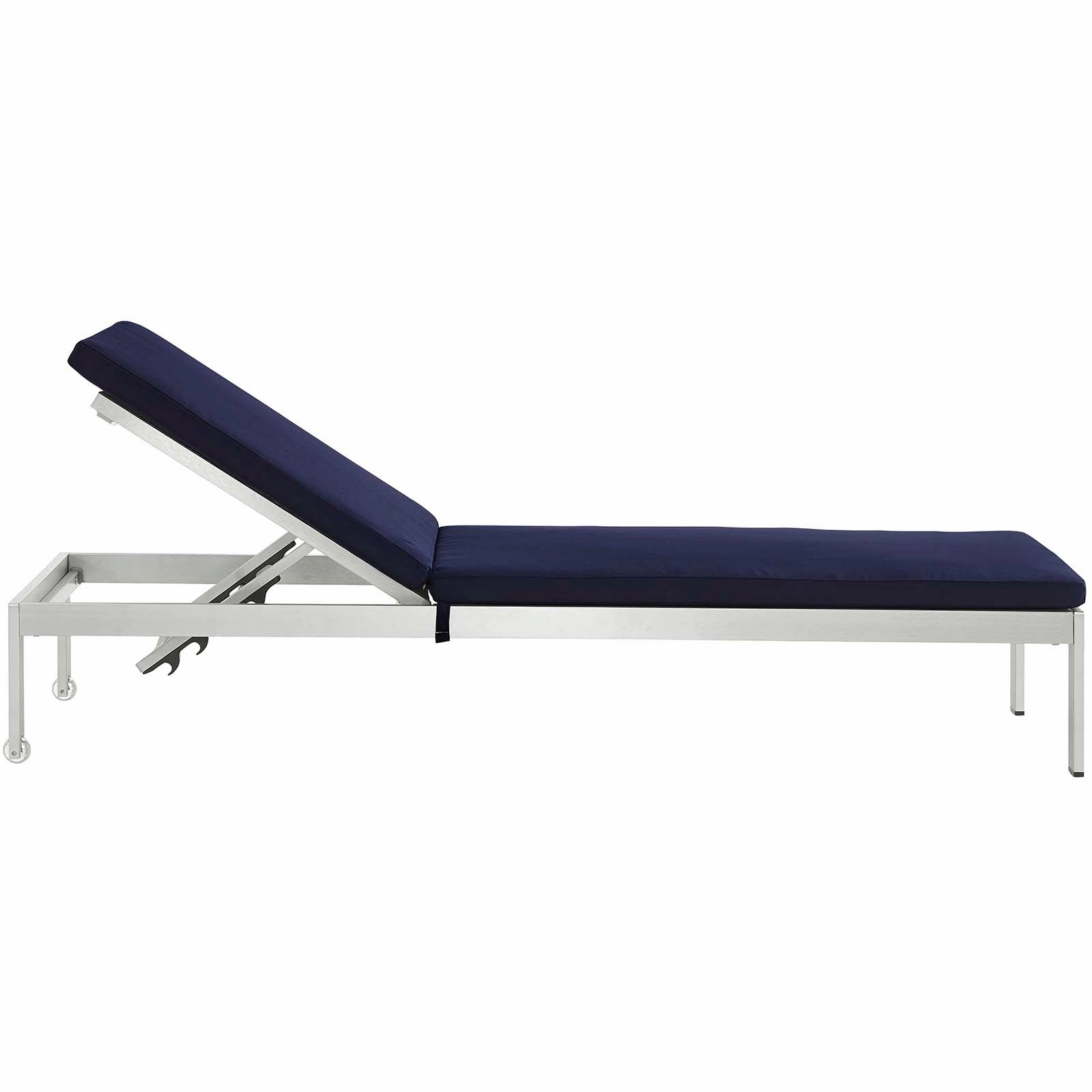 Shore 3 Piece Outdoor Patio Aluminum Chaise with Cushions by Modway