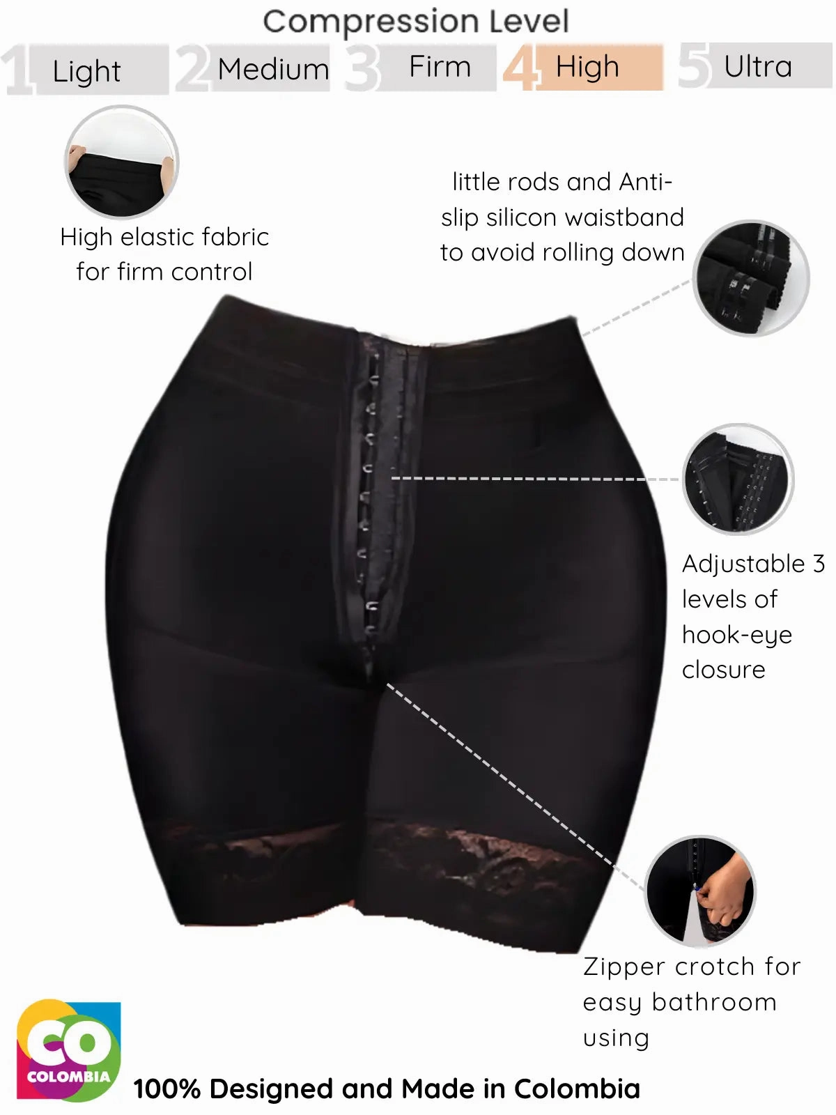 Siluet High Waist Tummy Control Shapewear Shorts