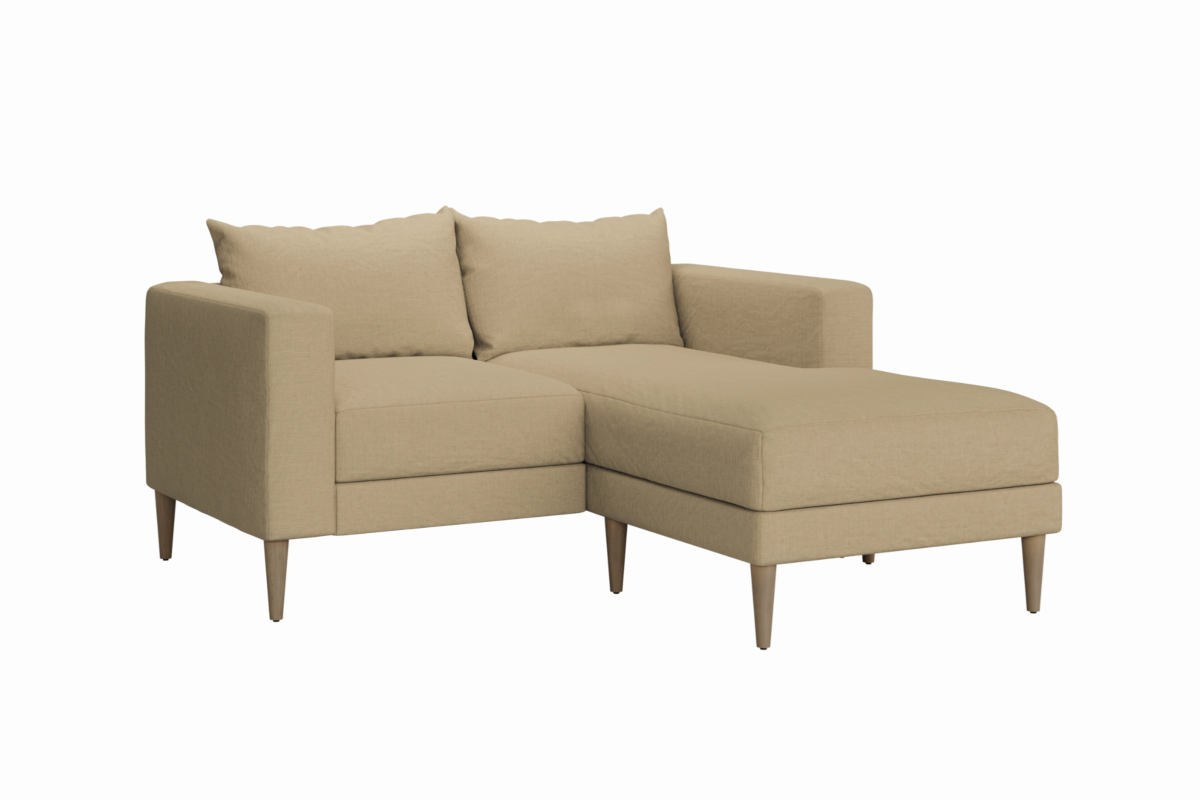 Slipcover: The Essential Loveseat Sectional in Hemp