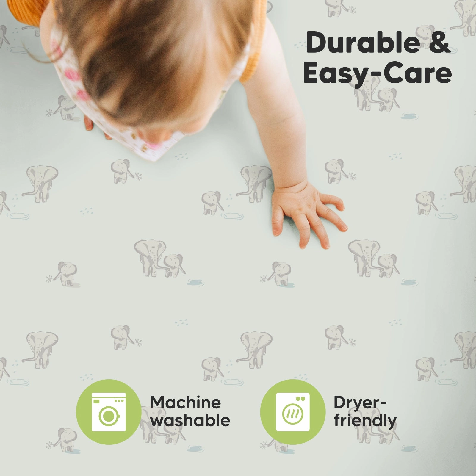 Soothe Fitted Mini Crib Sheet (Cove)