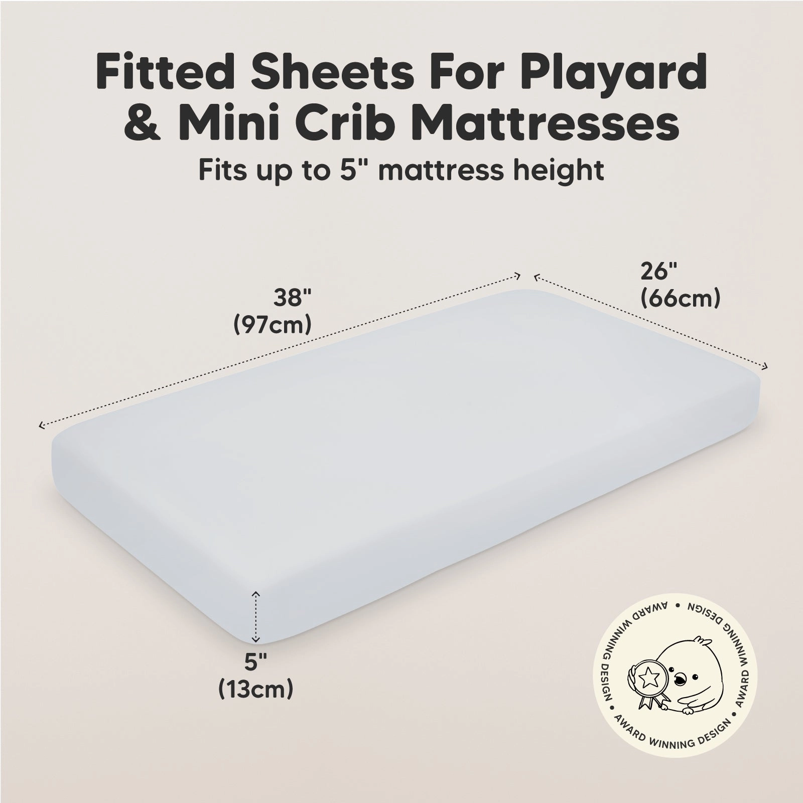 Soothe Fitted Mini Crib Sheet (Cove)