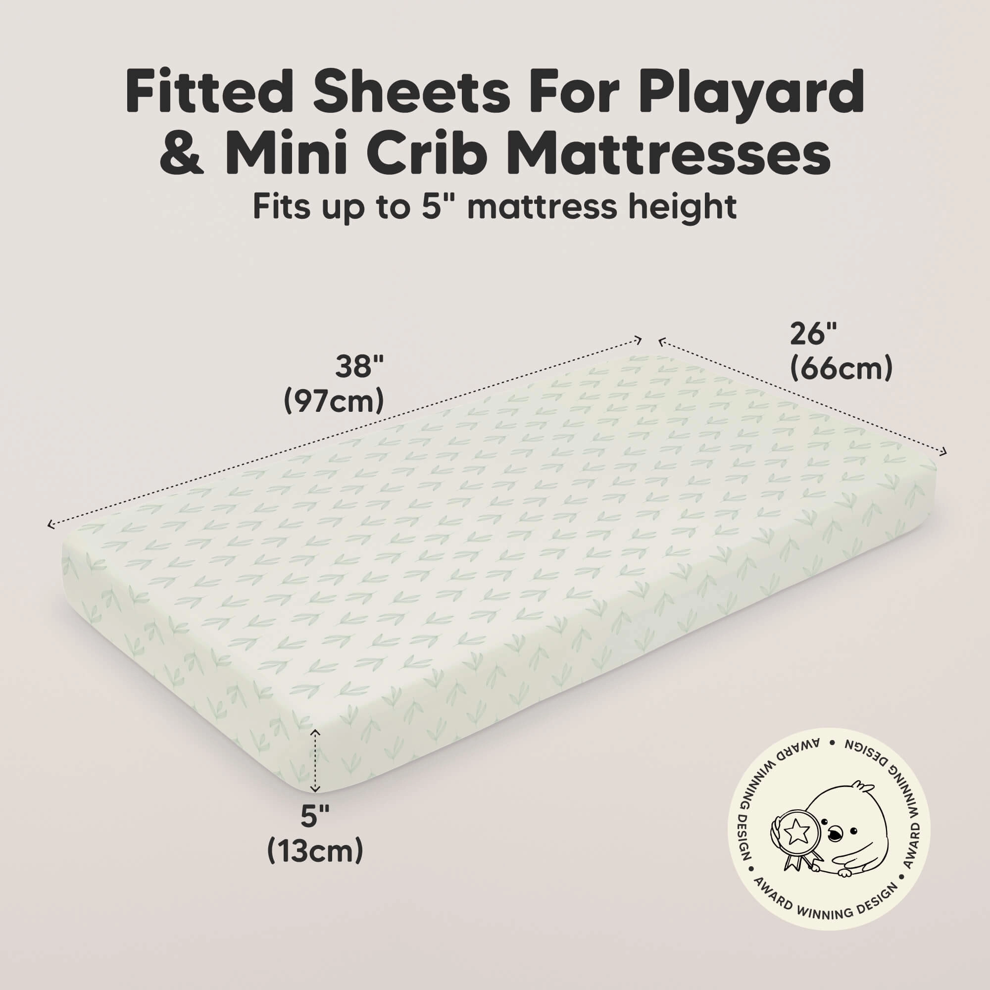 Soothe Fitted Mini Crib Sheet (Fleur)