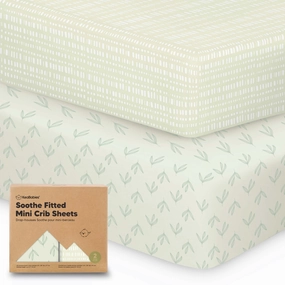 Soothe Fitted Mini Crib Sheet (Fleur)