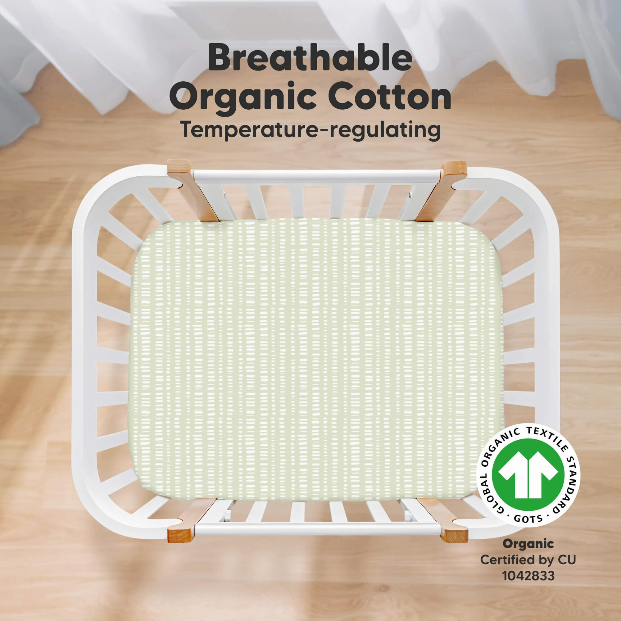 Soothe Fitted Mini Crib Sheet (Fleur)