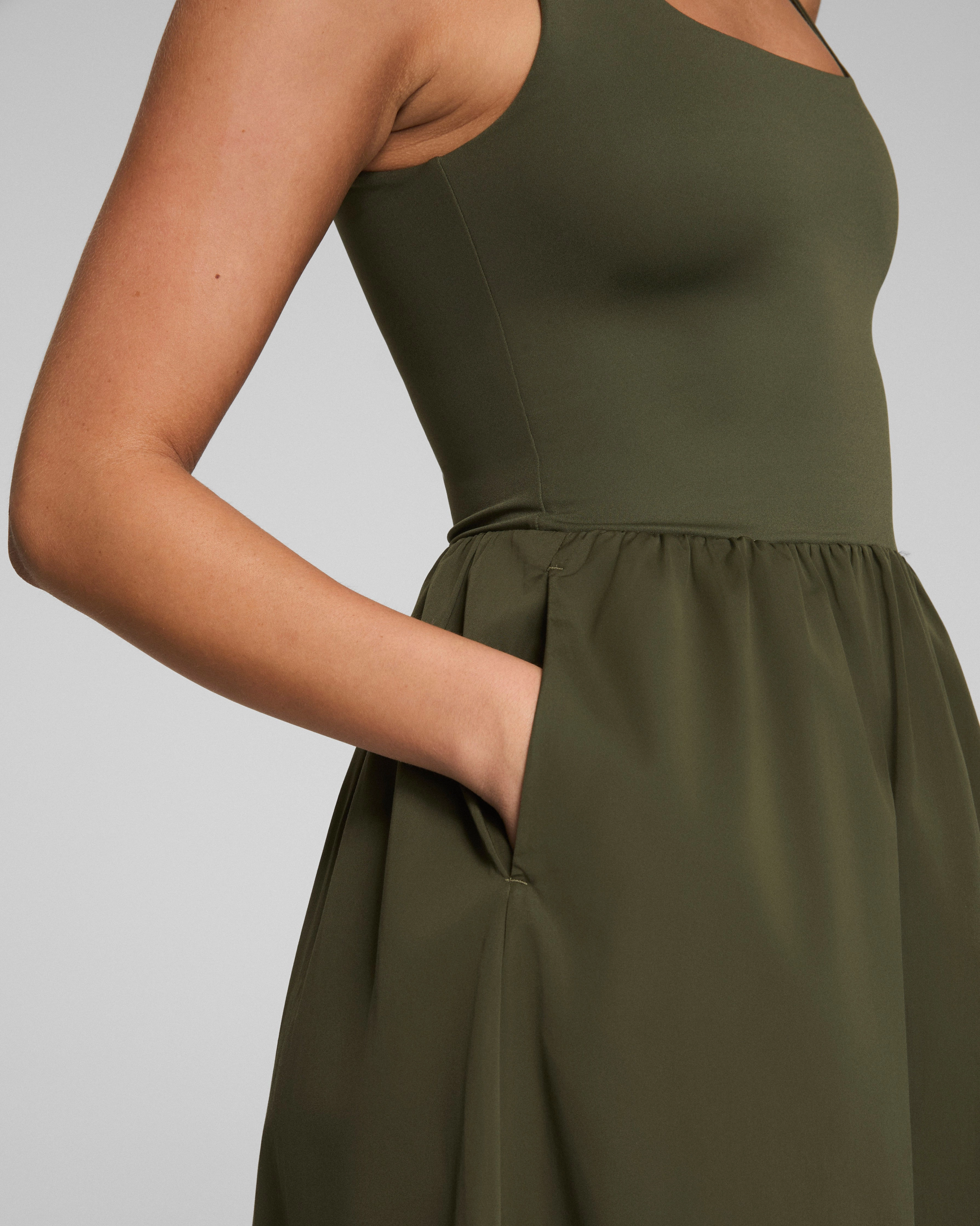 SPANXsmooth™ Jersey Scoop Neck Tank Midi Dress