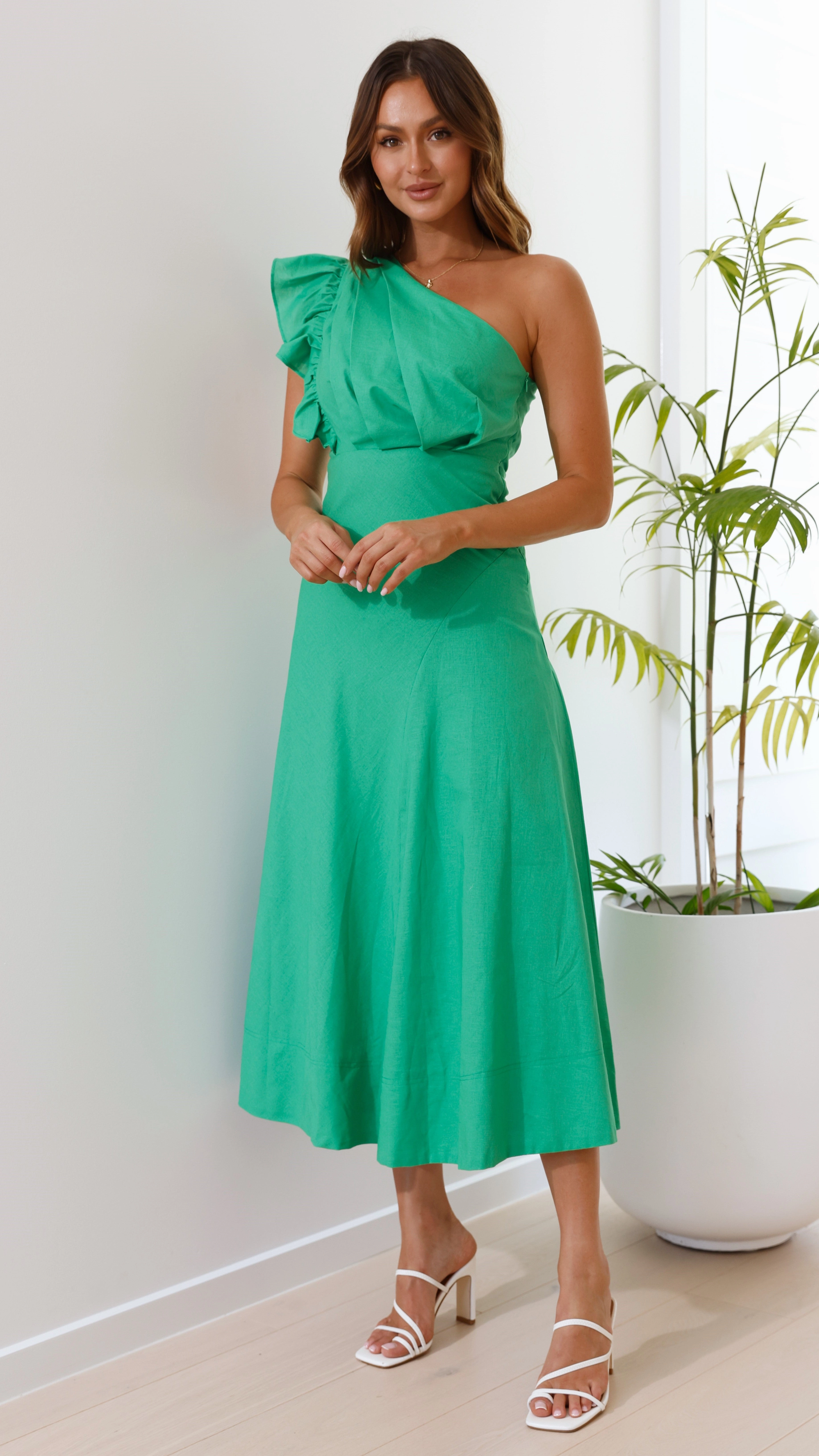 Stassie Midi Dress - Green