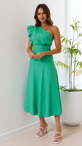 Stassie Midi Dress - Green