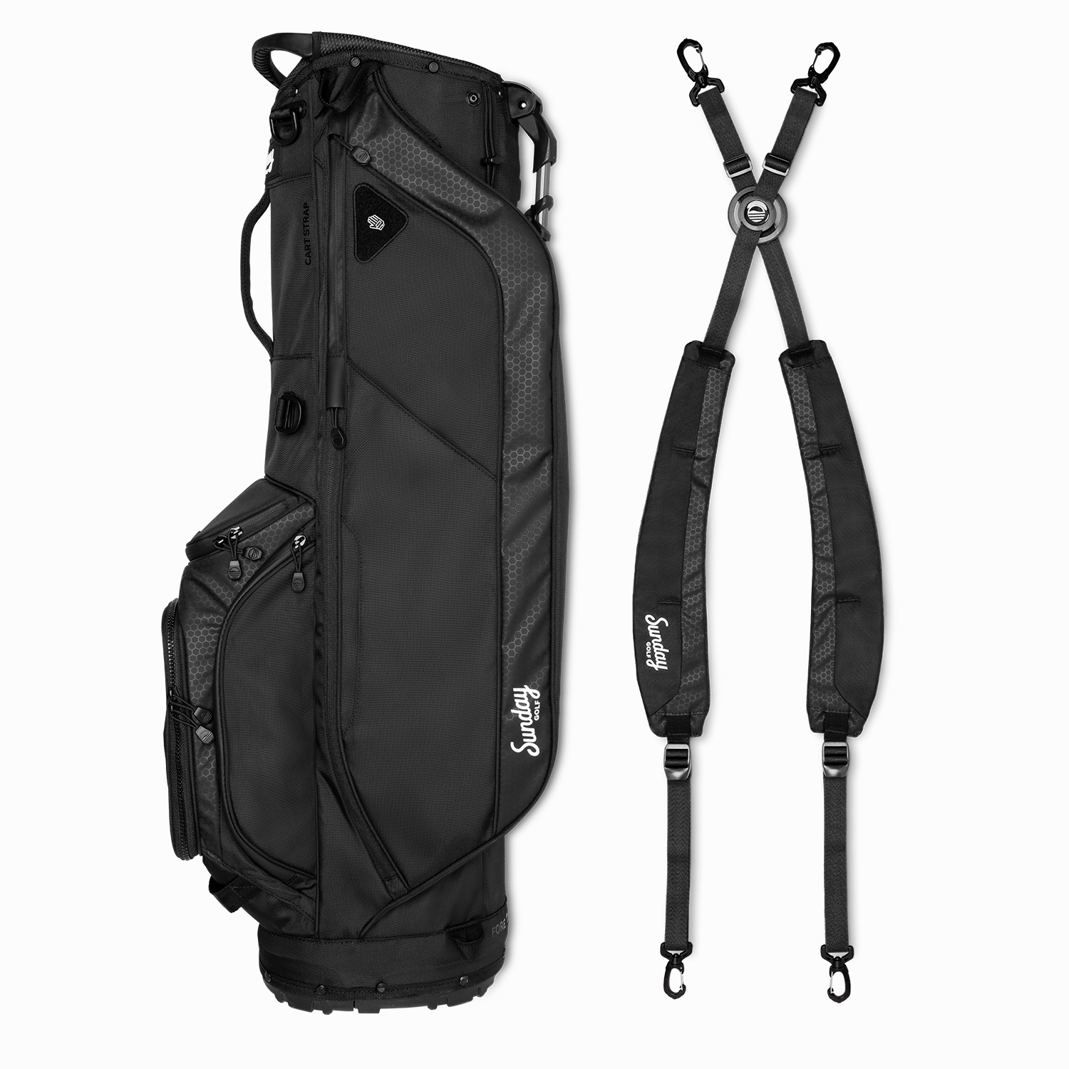 Sunday Golf Ryder | Matte Black Lightweight Stand Bag