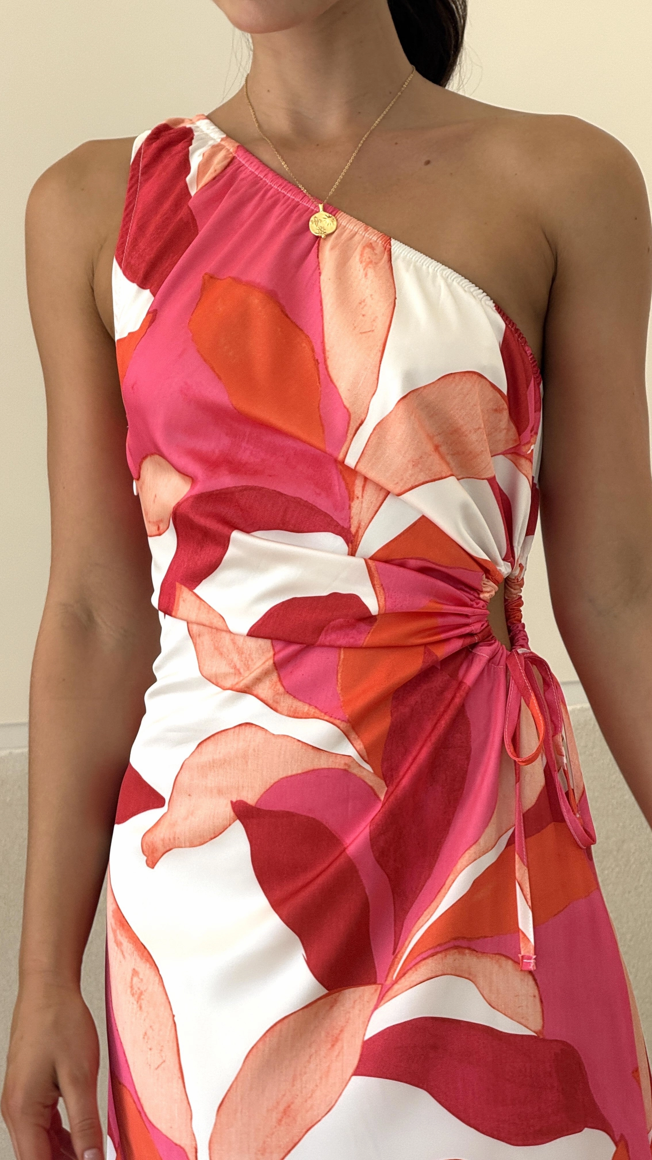 Talisa Maxi Dress - Pink / Orange Floral