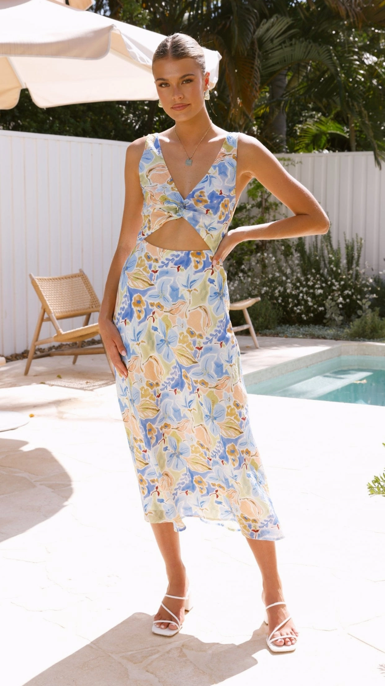 Talulah Maxi Dress - Blue Floral